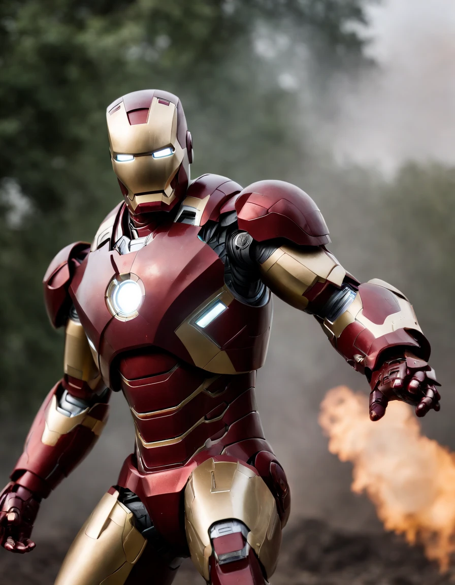 Iron man, battle pose