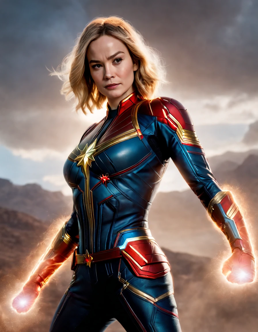 Captain Marvel, battle pose