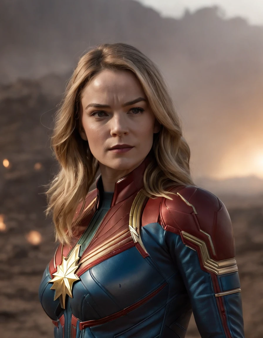 Captain Marvel, battle pose