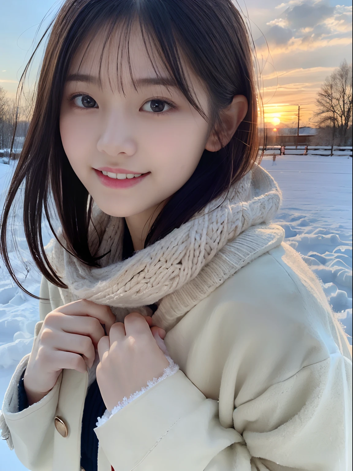 (table top、highest quality、8k、Award-winning work、ultra high resolution)、one beautiful woman、(Perfect pink turtleneck long sleeve knit sweater dress:1.3)、(close up of face:1.5)、(Very fine knit with a smooth texture:1.1)、long hair、(Snowy mountains of Northern Europe:1.1)、snow forest、mysterious forest snow scene、(blurred background:1.1)、(very bright and vivid:1.1)、(very bright and glowing skin:1.1)、(glamorous body:1.1)、(Tightest knit with perfect fit:1.1)、(very big breasts:1.1)、(emphasize body line:1.1)、winter、(the biggest smile looking at me:1.1)、(Smile showing your beautiful perfect teeth:1.1)、A vivid and magical sunset、romantic sunset glow、shining snow、beautiful sunlight filtering through the foliage、epic movie lighting、The sparkle of fine diamond dust、perfect fit、(accurate anatomy:1.1)、ultra high definition hair、ultra high resolutionの完璧な美しい歯、Ultra high definition beauty face、ultra high definition hair、Super high-definition sparkling eyes、輝くultra high resolutionの美肌、ultra high resolutionの艶やかな唇、epic movie lighting、the most romantic、the moodiest、romantic love feeling、(face covered in semen:1.5)、(Knit dress covered in semen:1.3)