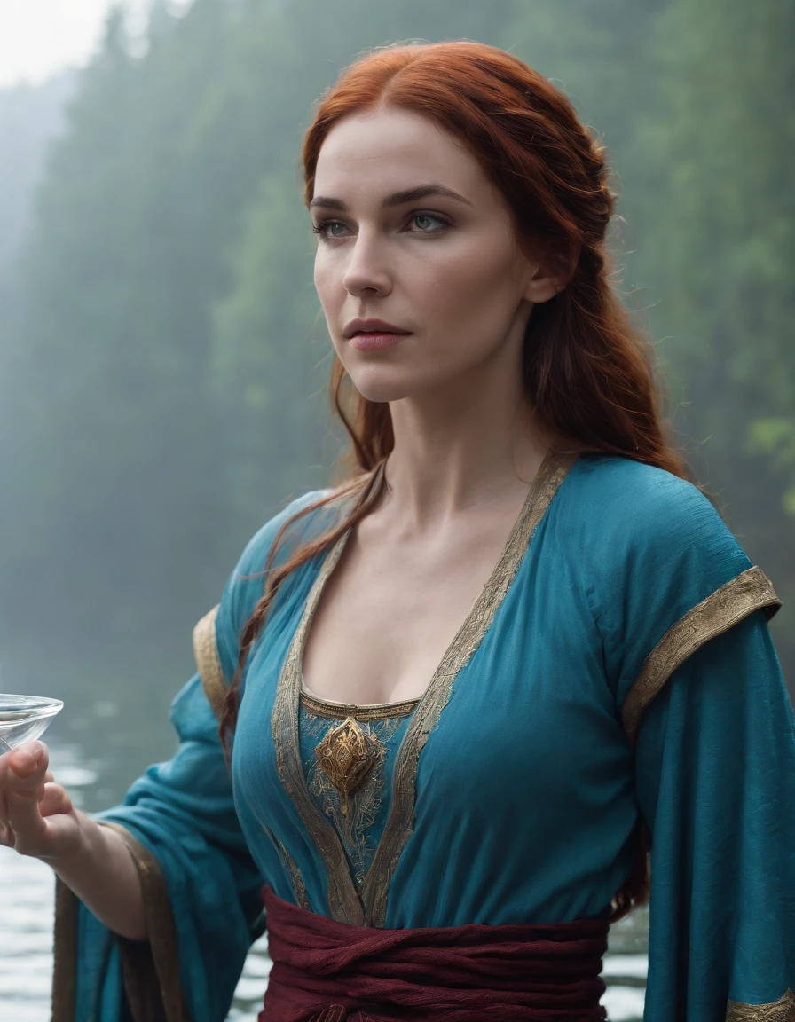 Female mage, water power, she controls the water