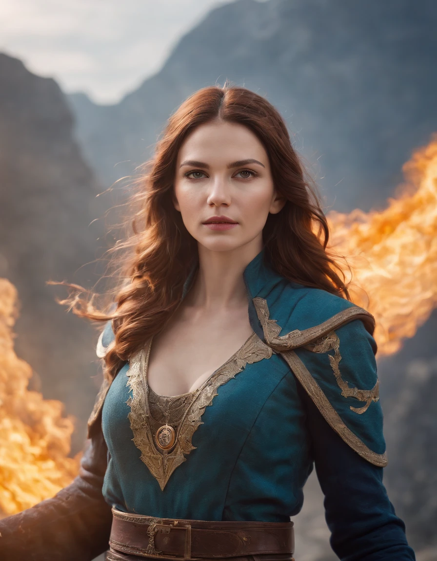 Female mage, air power, she controls the wind