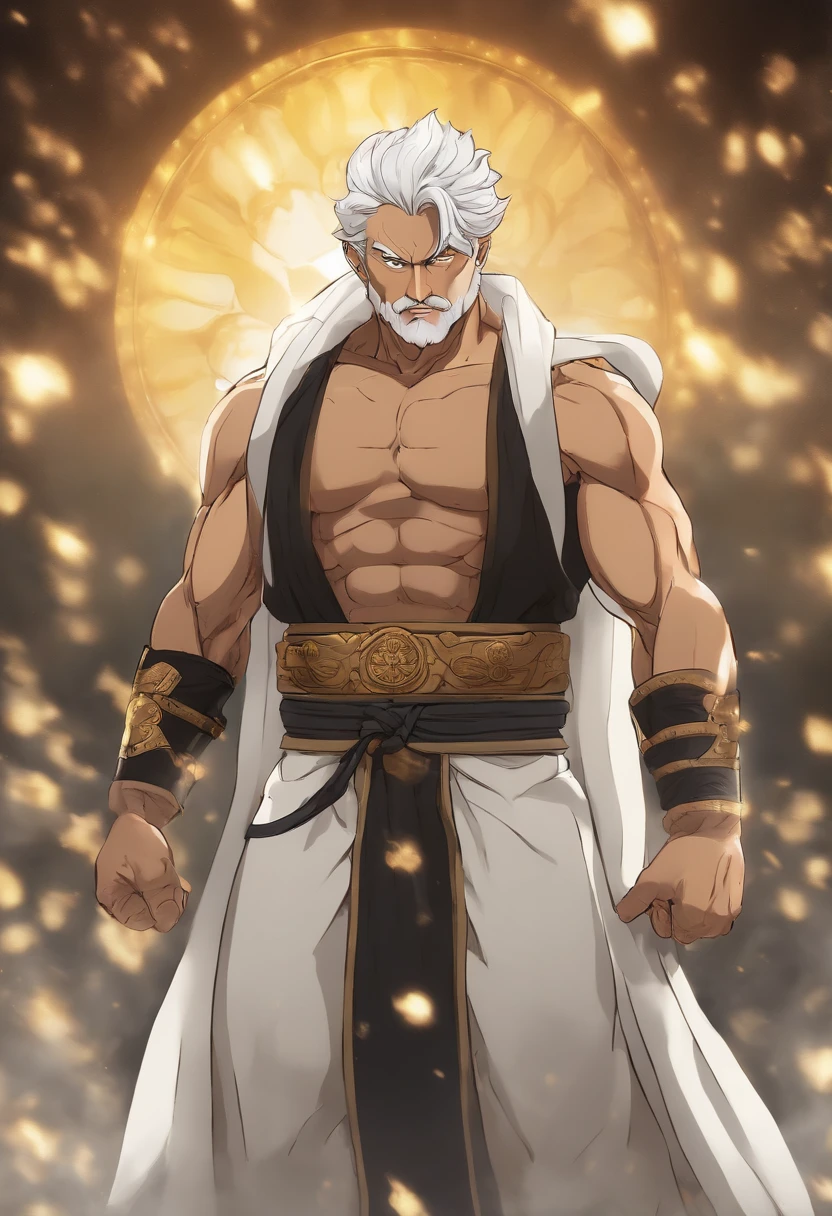 absurdres, highres, ultra detailed, HNKstyle, cowboy shot, nightsky, (Big Dipper),
toki_\(hokuto no ken\), white hair, topless male, muscular, manly, faicial hair, beard, headband, fighting stance, long hair, bangs, (arm up, armpits , pointing:1.2),
serious, looking at viewer, perfect hands,
<lora:HNKstyle-000001:0.7> <lora:nonipples_v10:2> <lora:shaded_v10:1> <lora:flat:-1><lora:flatBG:1> <lora:fineline-v2:1> <lora:LECO_LessMuscularity:-2><lyco:envybetterhandsLocon_beta2:1.0> <lora:mayunashi_22222_8:1>