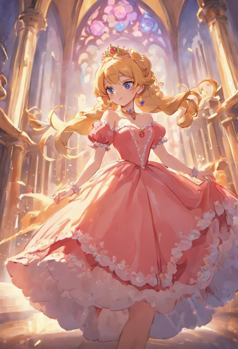 Princess peach weddings dress