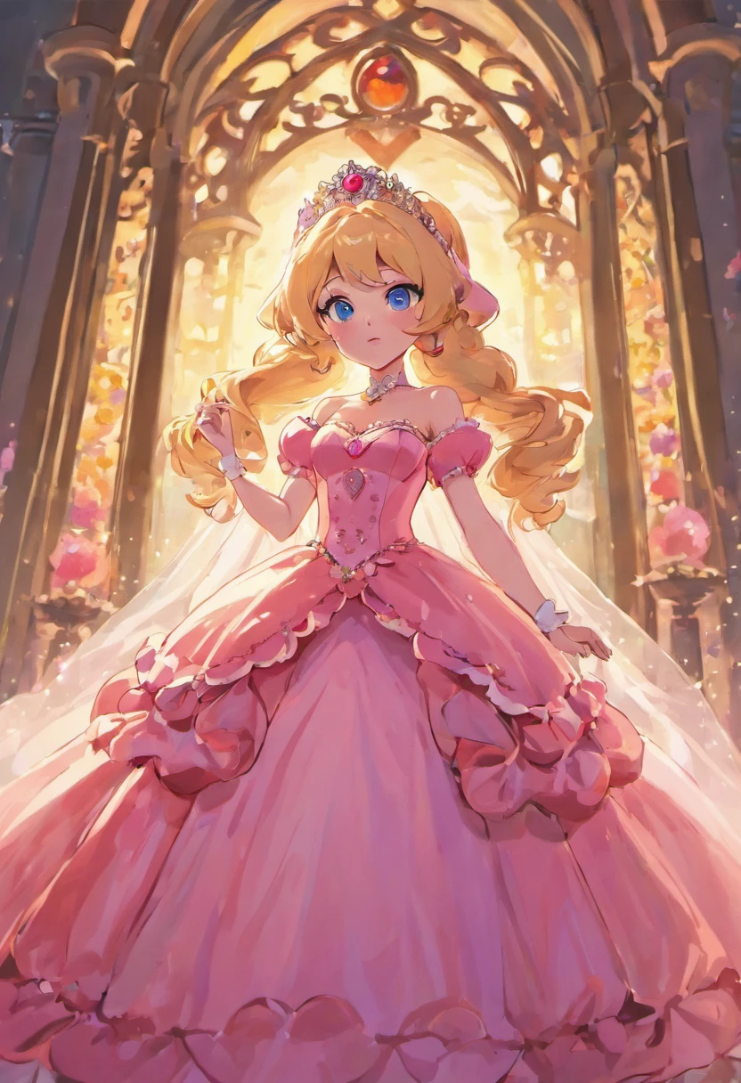 Princess peach weddings dress