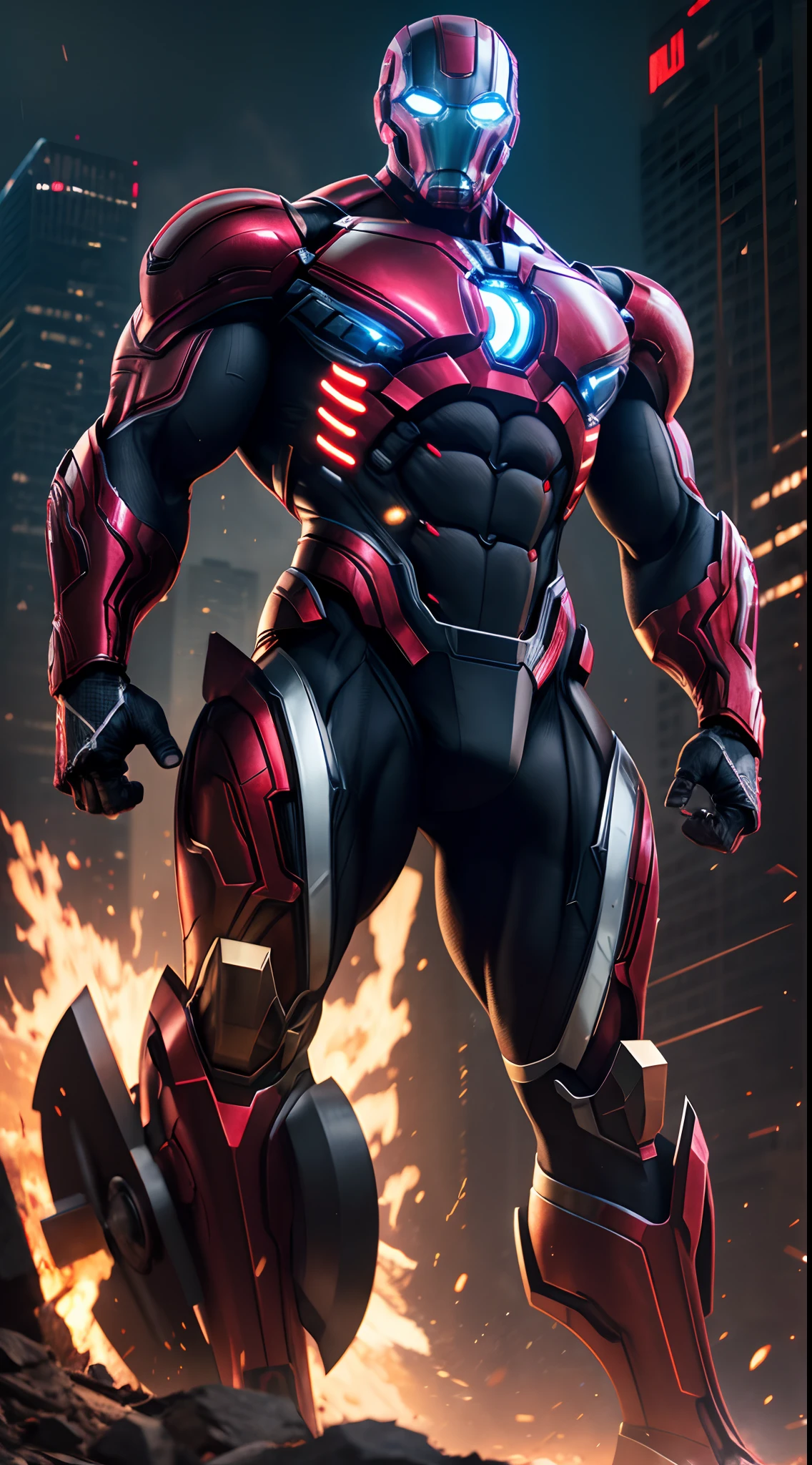 Ultron super strong, muscular, ABS, Bodybuilder, 35mm lens, photography, ultra details, HDR, UHD,8K big dick, hot,