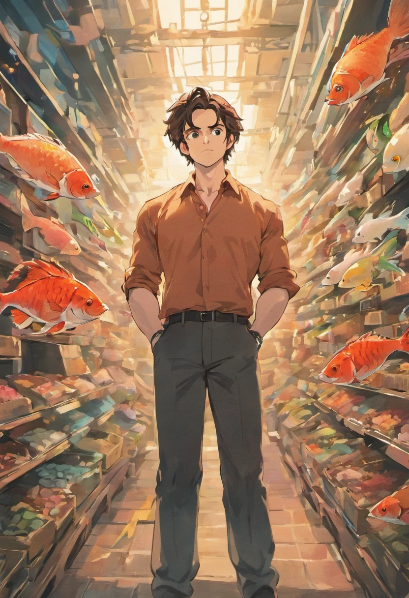henry cavill como vendedor de peixe, humorous