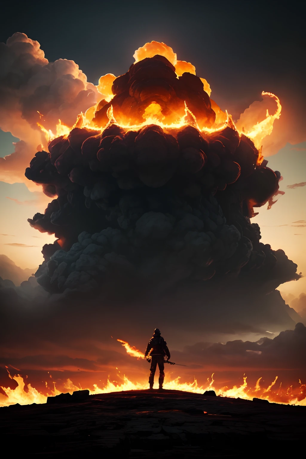 Just me and No one else No hiding Horizon crumbles Under flaming skies A shadow screams from Thunderclouds up high Nidhogg comes in winds Of burning flames Cast down war And endless pain It's coming Brace myself I'm ready It's coming No escape Stand steady