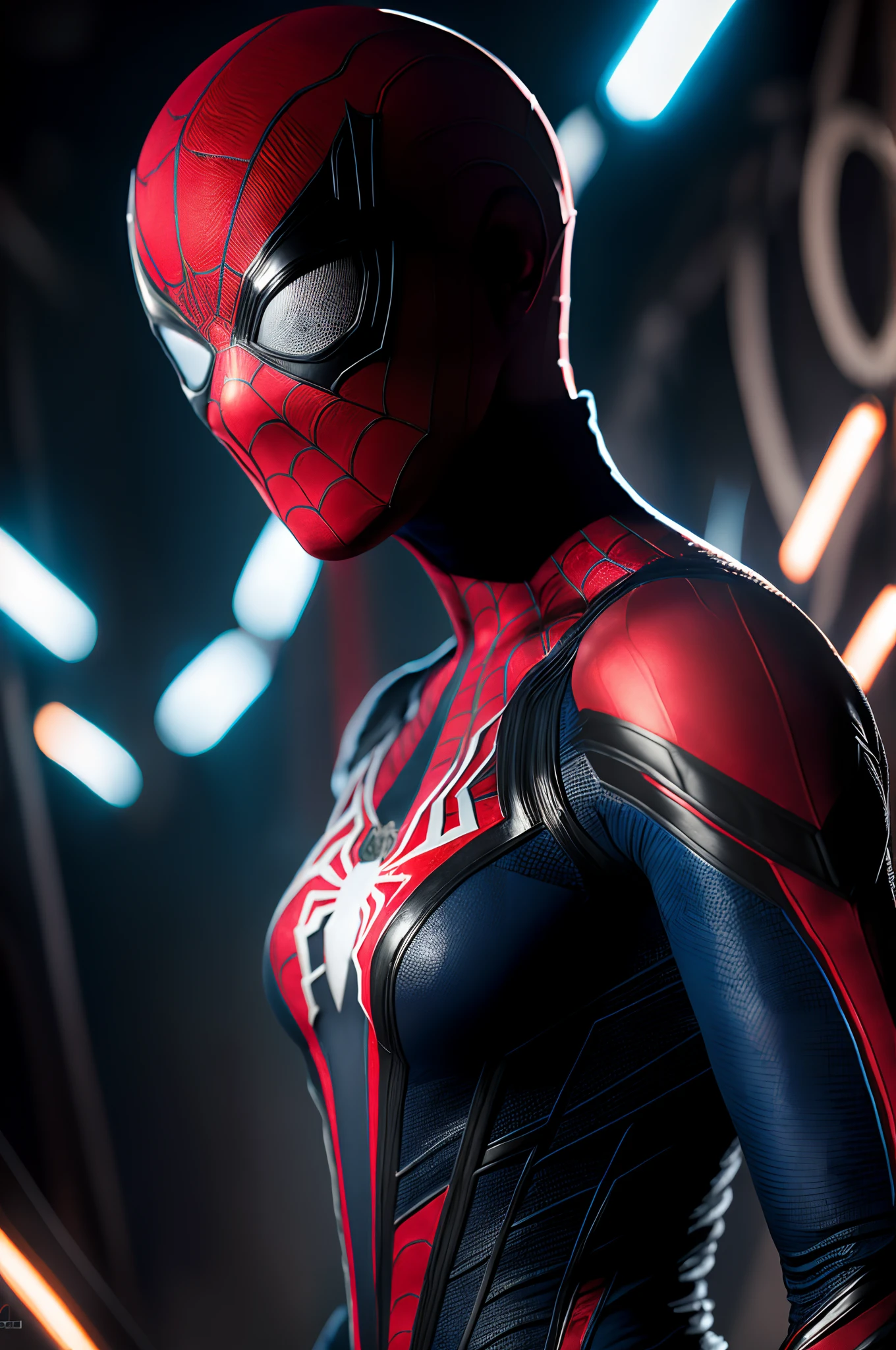 ((deusa feminina, rosto detalhado, olhos azuis claros perfeito, mulher gostosa, Seios enormes, mamas longas gigantes aparecendo, baseado na Marvel estudios, traje do homem aranha couro sexy, wearing a technological open jacket)), Erotic(1girl:1.3), sozinho, ((Ela usa a mascara do Homem-Aranha, toca do homem aranha, cobre seu rosto)), partes perfeitas do corpo nua__, Arte Oficial, papel de parede unificado 8k, super detalhado, handsome and aesthetic, belo, obra-prima, melhor qualidade, ..............RAW, obra-prima, foto super fina, melhor qualidade, super high res, Realismo fotorrealista, luz solar, retrato de corpo inteiro, amazing beauty, dinamic pose, rosto delicado, olhos vibrantes, (da frente), She's wearing a full-body Spider-Man costume............., esquema de cores vermelho e preto,Seios enormes, aranha, Very detailed abandoned warehouse bottom, rosto detalhado, fundo ocupado complexo detalhado, Messy, lindo, leitoso, pele altamente detalhada, detalhes realistas da pele, visible pores, foco nítido, volumetric mist, 8k UHD, DSLR Camera, alta qualidade, grain of film, pele clara, Foto realism, cinemactic, Great metropolis in a future dystopia, Traje carnificina, veneno, Detailed and torn Marvel Spider-Man showing the girl's erotic body and her hot parts, traje enfiado no bucetao , Epic scene of Spider-Woman lifting a motorcycle with one hand, epic pose , mamas saindo pra fora da roupa, Pornografia, detalhes perfeitos sem erros, Erotic, (spider mask) pussy, ppk, seios, Erotic Moms Porn