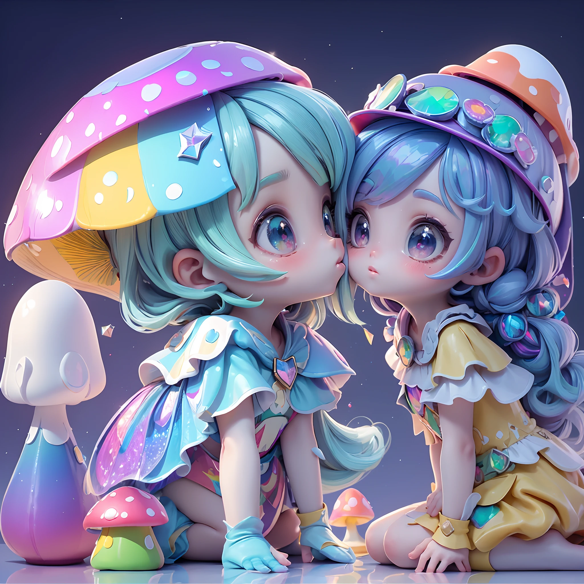 (Obra prima, melhor qualidade, best resolution, ultra detalhado) Personagem misterioso se contempla no (((prismatic mirror))) in search of a profound change while touching a (((magic mushroom))). Um (((prismatic kiss))) transforma sua realidade. Vivid and iridescent lighting, detalhes ultra detalhados, qualidade de imagem excelente. -ar 16:9 -s 1000 -q 5"