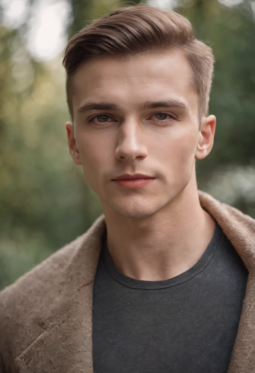 photo plan d'Even sexy young Ukrainian man with visible buttocks, The muscular body a symmetrical face, outdoor lighting, A sullen atmosphere, sharp eyes, hyper sexy, who wears tight-fitting leather clothing