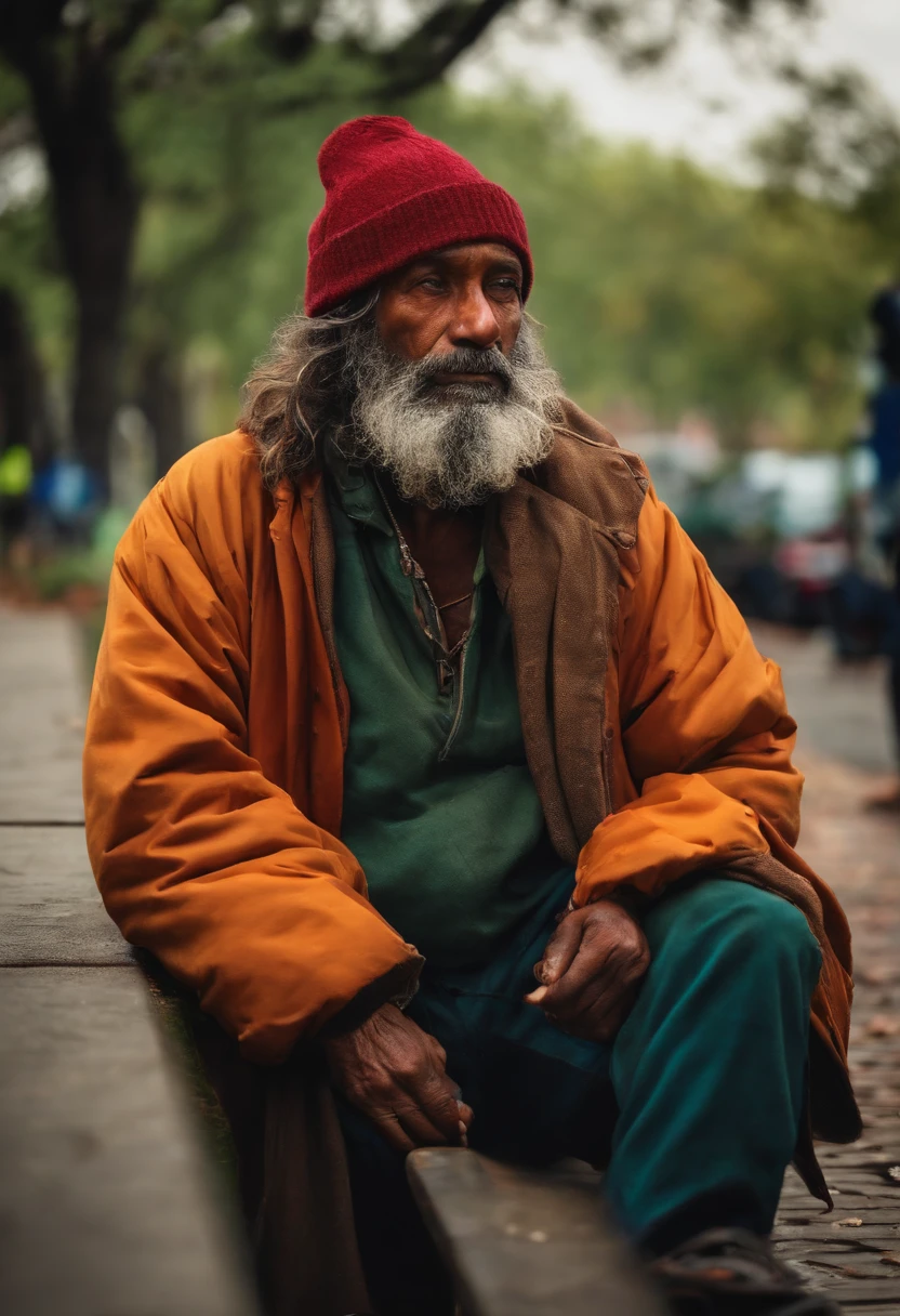 A homeless man