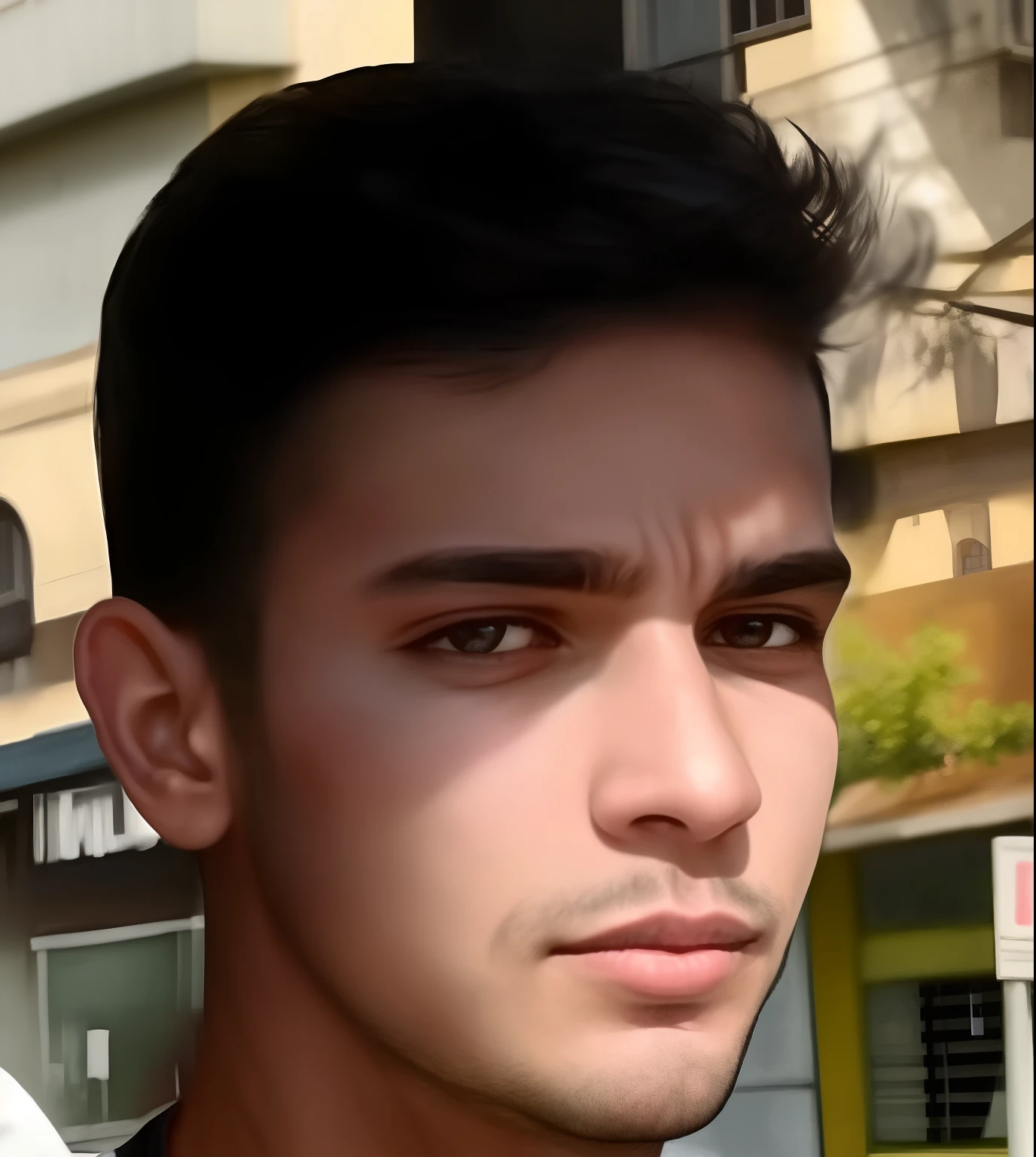 there is a man that is standing outside of a building, mateus 9 5, caio santos, imagem frontal, imagem do avatar, Estrabismo, david rios ferreira, Foto realista, daniel mirante, deviantar, Nick Silva, icaro carvalho, 1 6 anos, Edon Guraziu, 18 anos, foto de perfil headshot, frontal