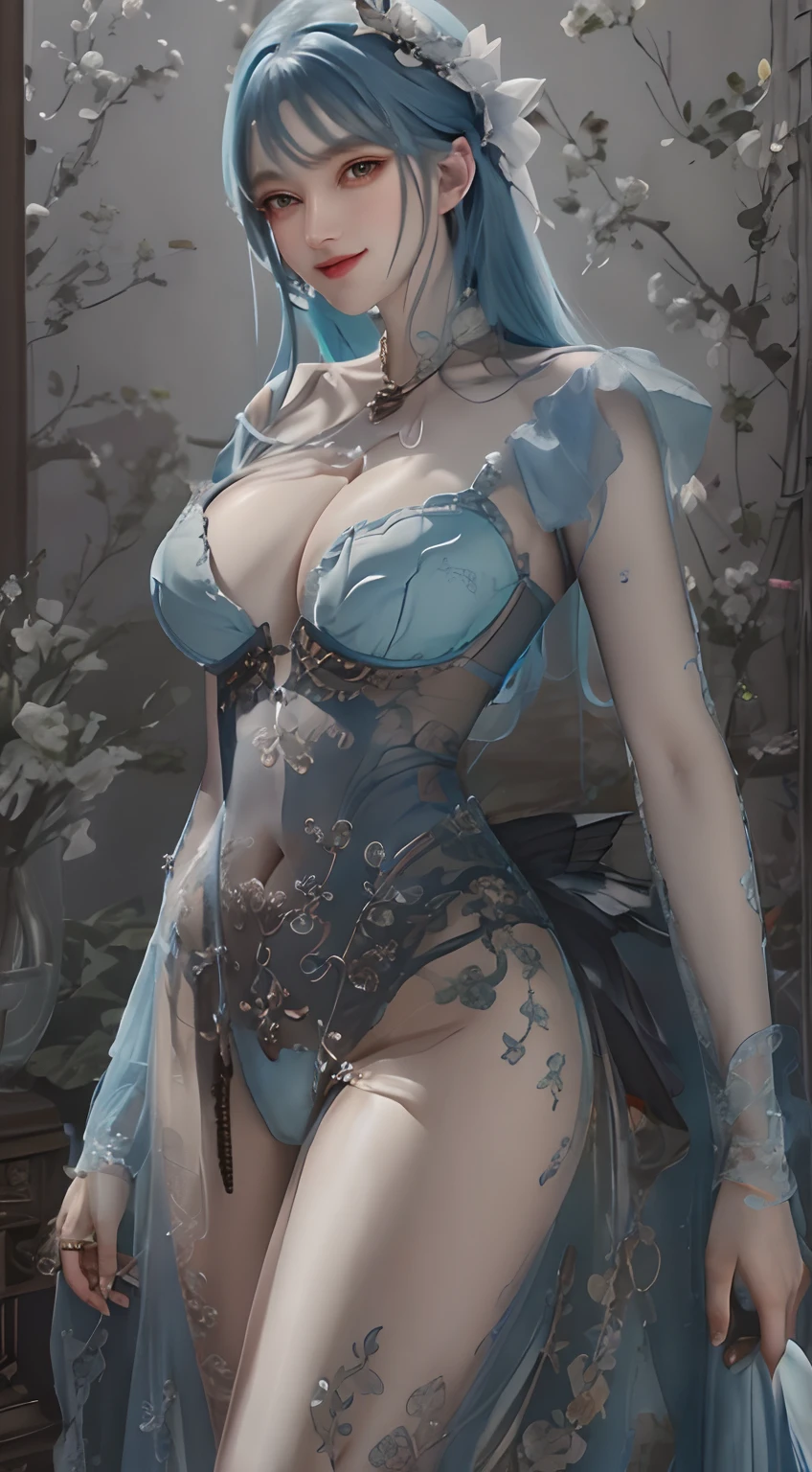 blue hair,hentail realism, shadowing,,character sheets, reference sheet, Standing painting, 8K, Super detail, 1080p, Women's HD,femele, 16k, A high resolution, Best quality, High quality, Anatomically correct, Masterpiece, ccurate, hyper HD,As graceful as a swan,unreal-engine, ssee-through