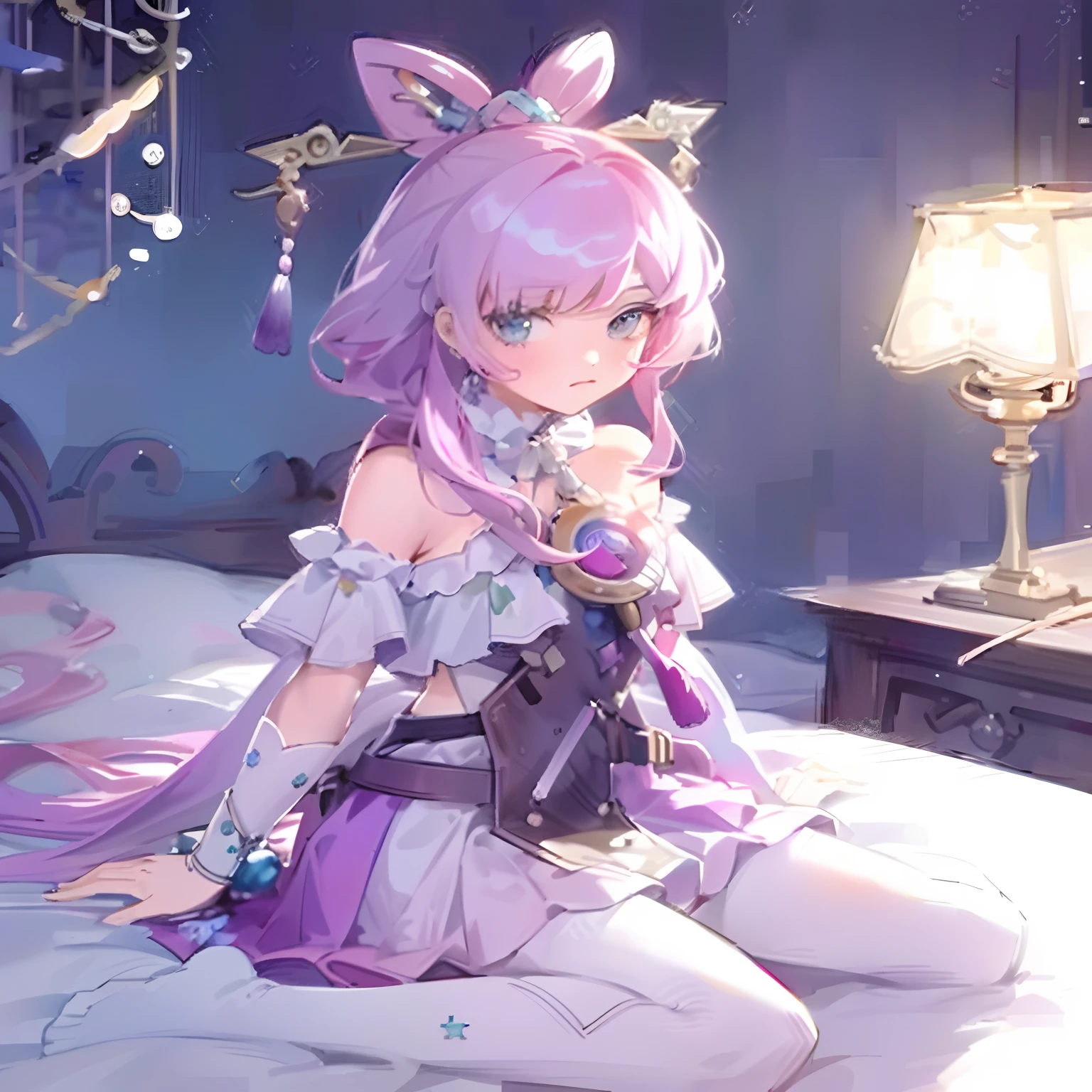 ultra-detailed, realistic, (best quality, highres, masterpiece:1.2), pink hair, girl, cotton candy hair, girly style, fantasy portrait, dreamy background, soft pastel colors, bright lighting