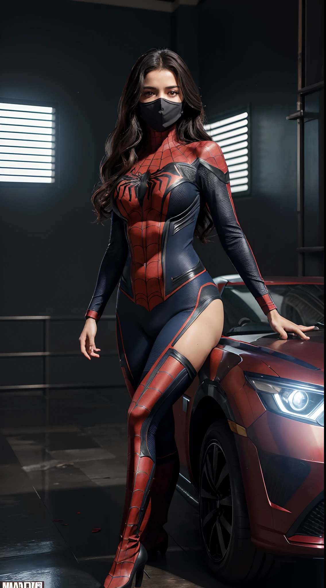 ((((deusa feminina, rosto detalhado, olhos azuis claros perfeito, mulher gostosa, Seios enormes, mamas longas gigantes aparecendo, baseado na Marvel estudios, traje do homem aranha couro sexy, wearing a technological open jacket)))), Erotic(1girl:1.3), sozinho, ((Ela usa a mascara do Homem-Aranha, toca do homem aranha, cobre seu rosto)), partes perfeitas do corpo nua__, Arte Oficial, papel de parede unificado 8k, super detalhado, handsome and aesthetic, belo, obra-prima, melhor qualidade, Ultra realista, obra-prima, foto super fina, melhor qualidade, super high res, Realismo fotorrealista, luz solar, retrato de corpo inteiro, amazing beauty, dinamic pose, rosto delicado, olhos vibrantes, (da frente), She's wearing a full-body Spider-Man costume....., esquema de cores vermelho e preto,Seios enormes,  aranha, Very detailed abandoned warehouse bottom, rosto detalhado, fundo ocupado complexo detalhado, Messy, lindo, leitoso, pele altamente detalhada, detalhes realistas da pele, visible pores, foco nítido, volumetric mist, 8k UHD, DSLR Camera, alta qualidade, grain of film, pele clara, Foto realism, (cinemactic), Great metropolis in a future dystopia, Traje carnificina, veneno, Detailed and torn Marvel Spider-Man showing the girl's erotic body and her hot parts, traje enfiado no bucetao , Epic scene of Spider-Woman lifting a motorcycle with one hand, epic pose , mamas saindo pra fora da roupa, ((((Pornografia, now))), detalhes perfeitos sem erros, Erotic, (sexy spider mask), (decote seios, aparecendo, seios grandes, seios enormes, saindo pra fora da roupa)