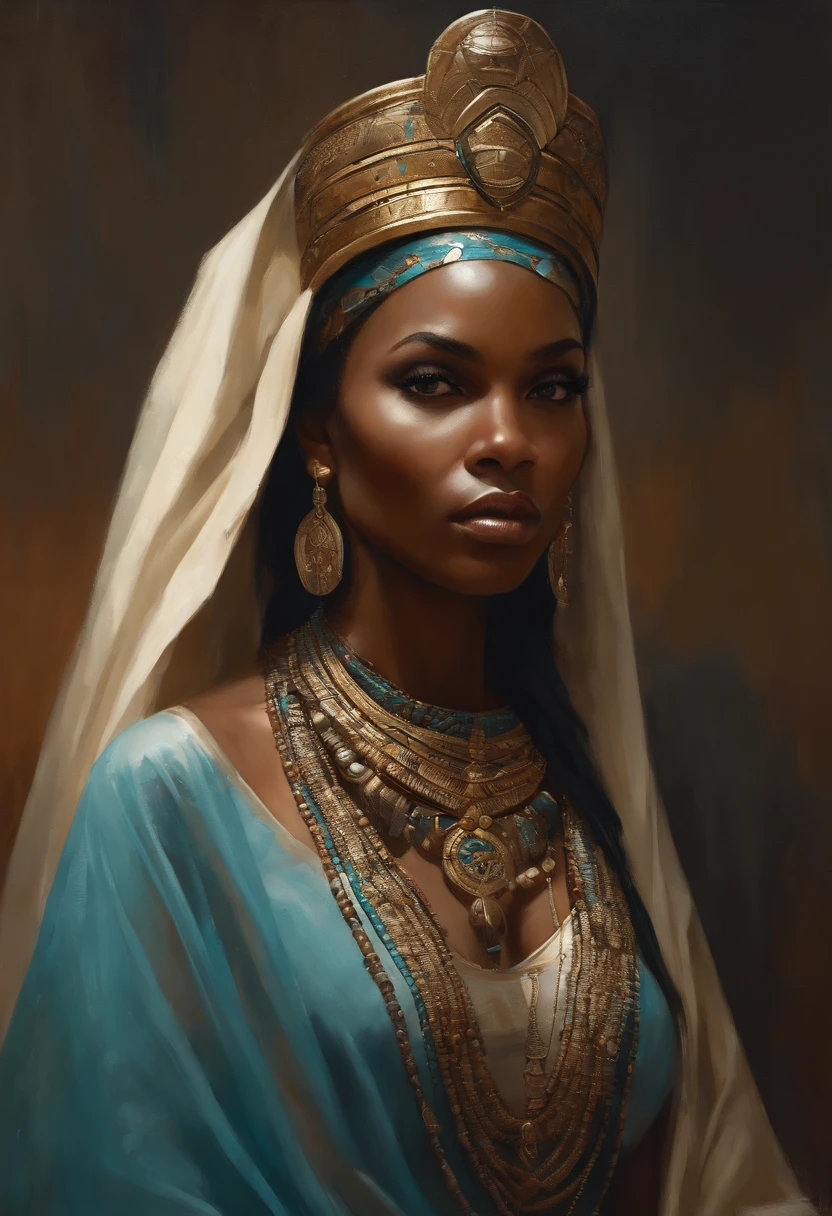foto de corpo inteiro sem roupas obra de arte mais bonita do mundo, apresentando uma tribal ((fantasia)) mulher guerreira rainha africana, no exotic clothes, (sentado: 1.2), (de_lado: 1.3), pintura a realista majestosa de Ed Blinkey, Atey Ghailan, Studio Ghibli, por Jeremy Mann, Greg Manchess, Antonio Moro, trends at ArtStation, trends at CGSociety, Intricate, High Detail, Sharp focus, dramatic, photorealistic painting art by midjourney and greg rutkowski