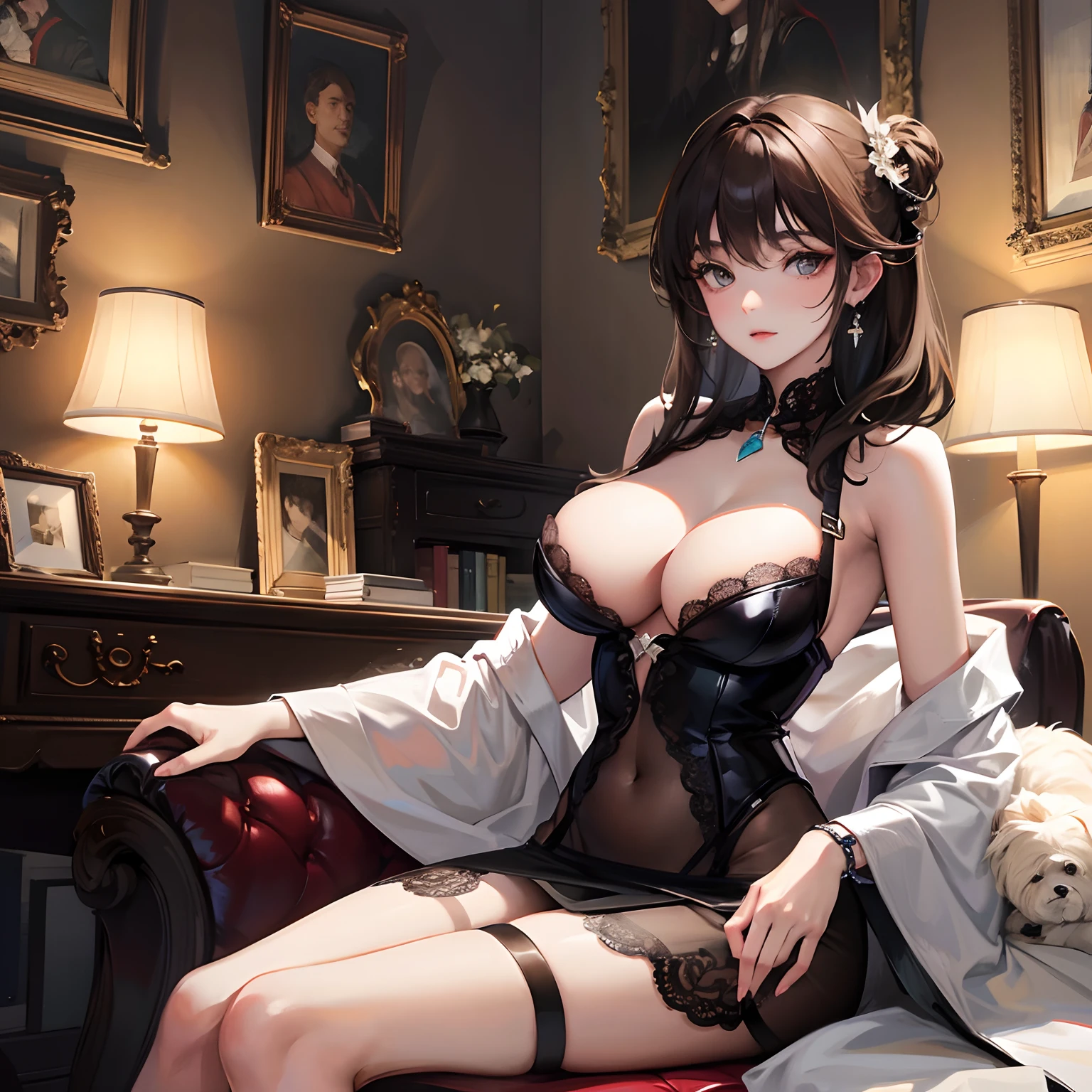 finest image, portrait, beautiful woman sitting, shots, professional lighting