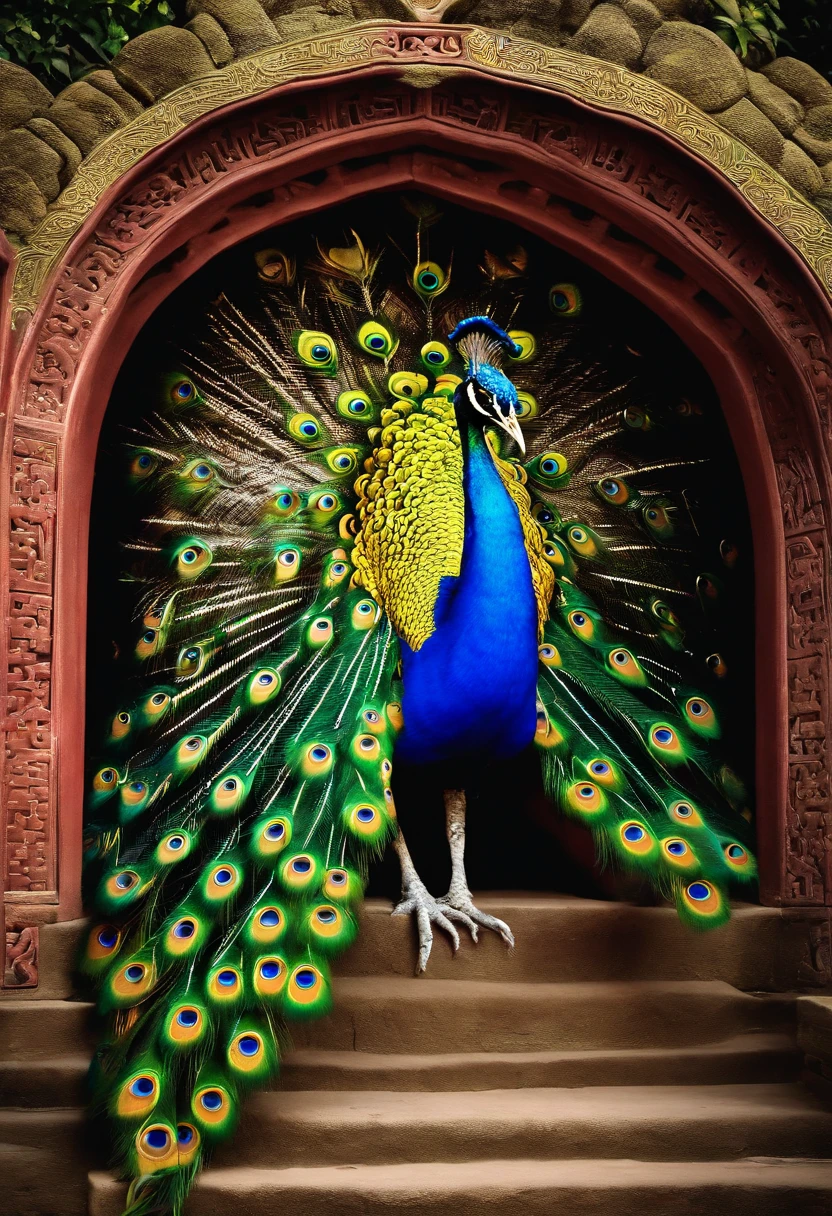 The Great Peacock Ming King,religion,Lateral face,Meticulous,Chinese