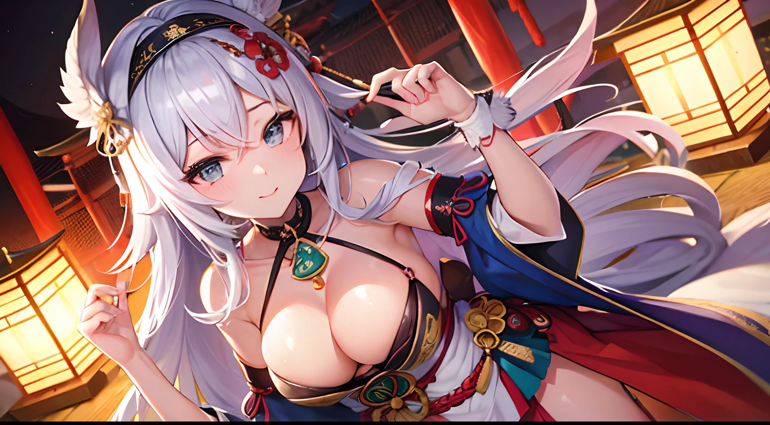 linda mulher em um templo japones , mulher cabelo pretos