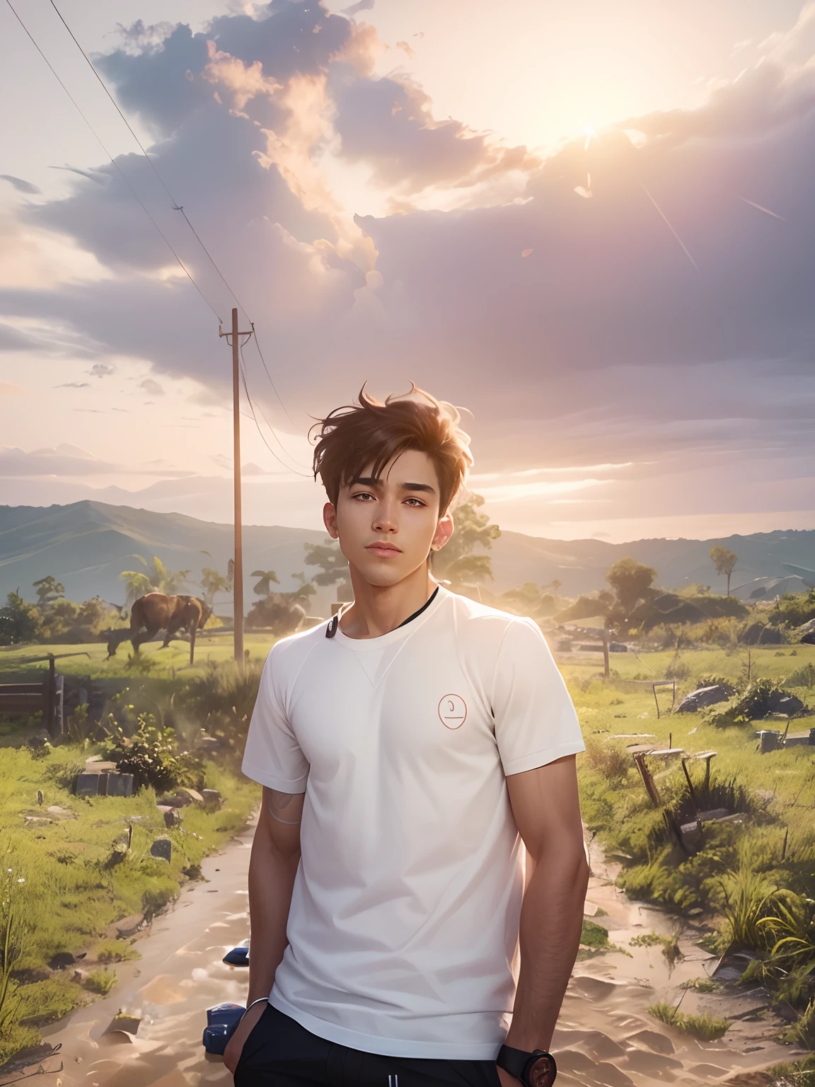 Handsome boy ultra realistic,-v4