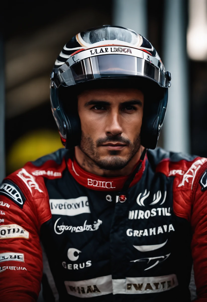 Man Formula 1 driver black hair, Tattoos on the arm