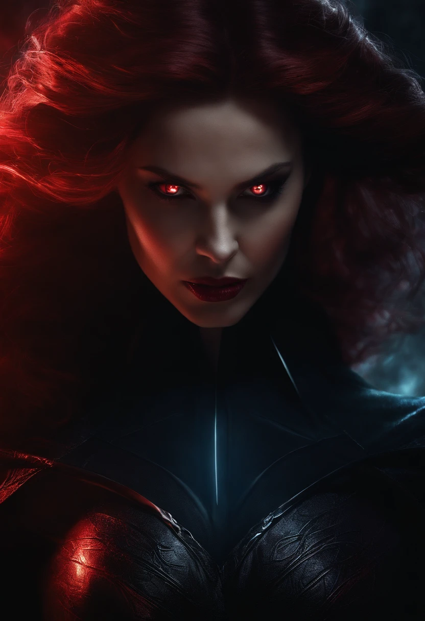 Character Scarlett witch from marvel universe, dark ness, Glowing scarlet eyes, , Very dark colors, Dark-light particles, Mshiff, Wallpaper Art, UHD wallpaper