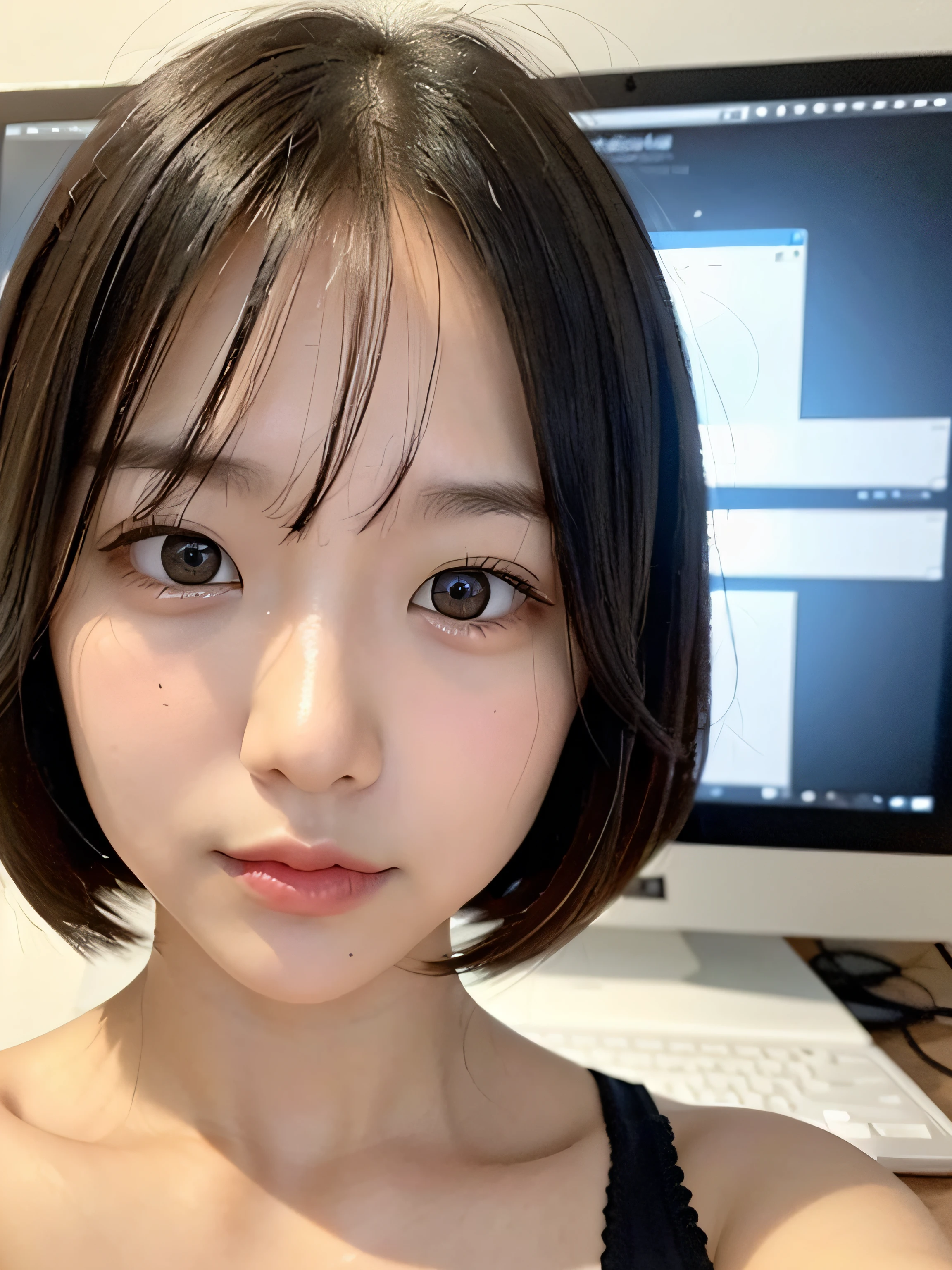 Put your head and face on the screen too