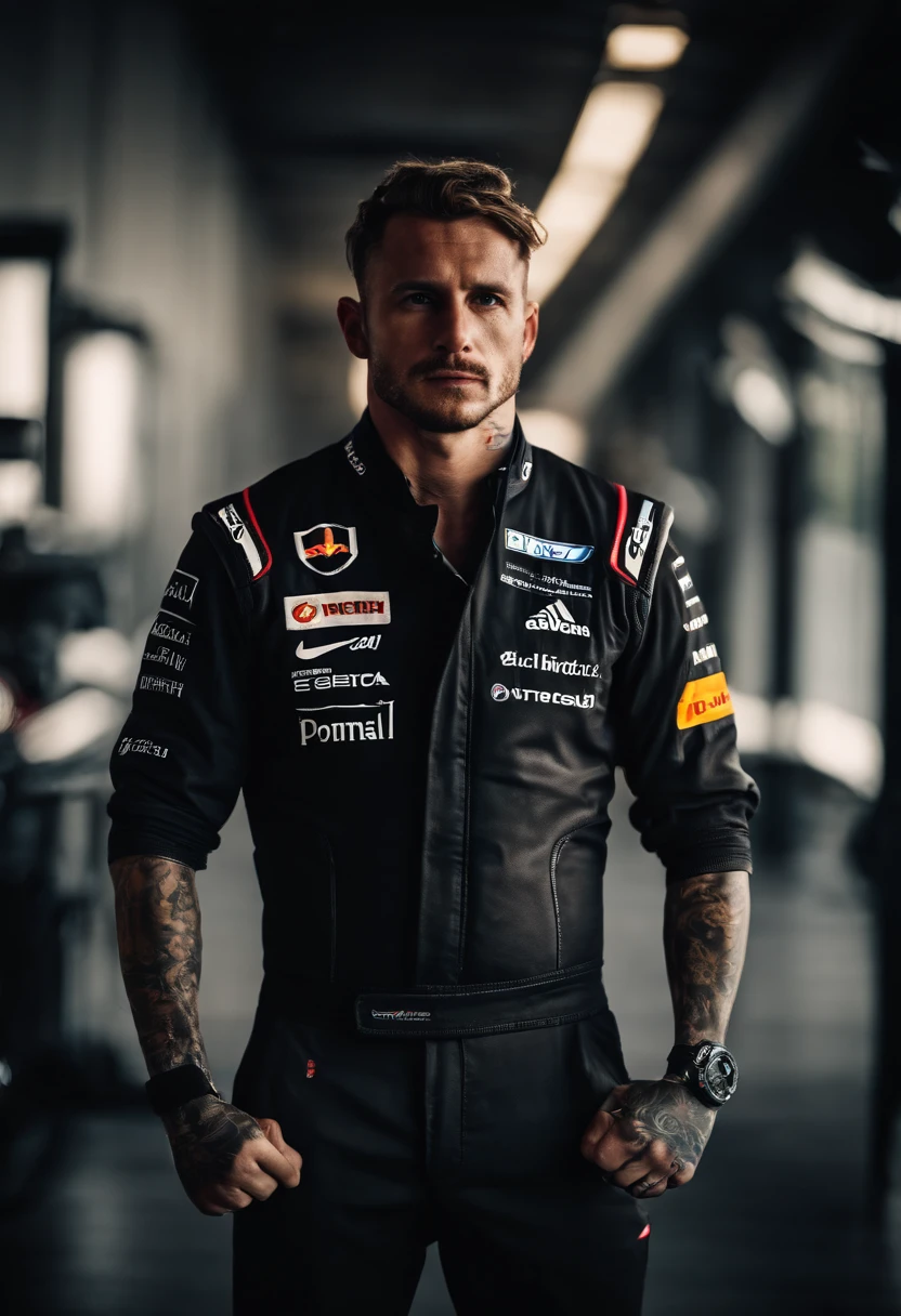 Formula 1 driver man, Tattoos on the arm