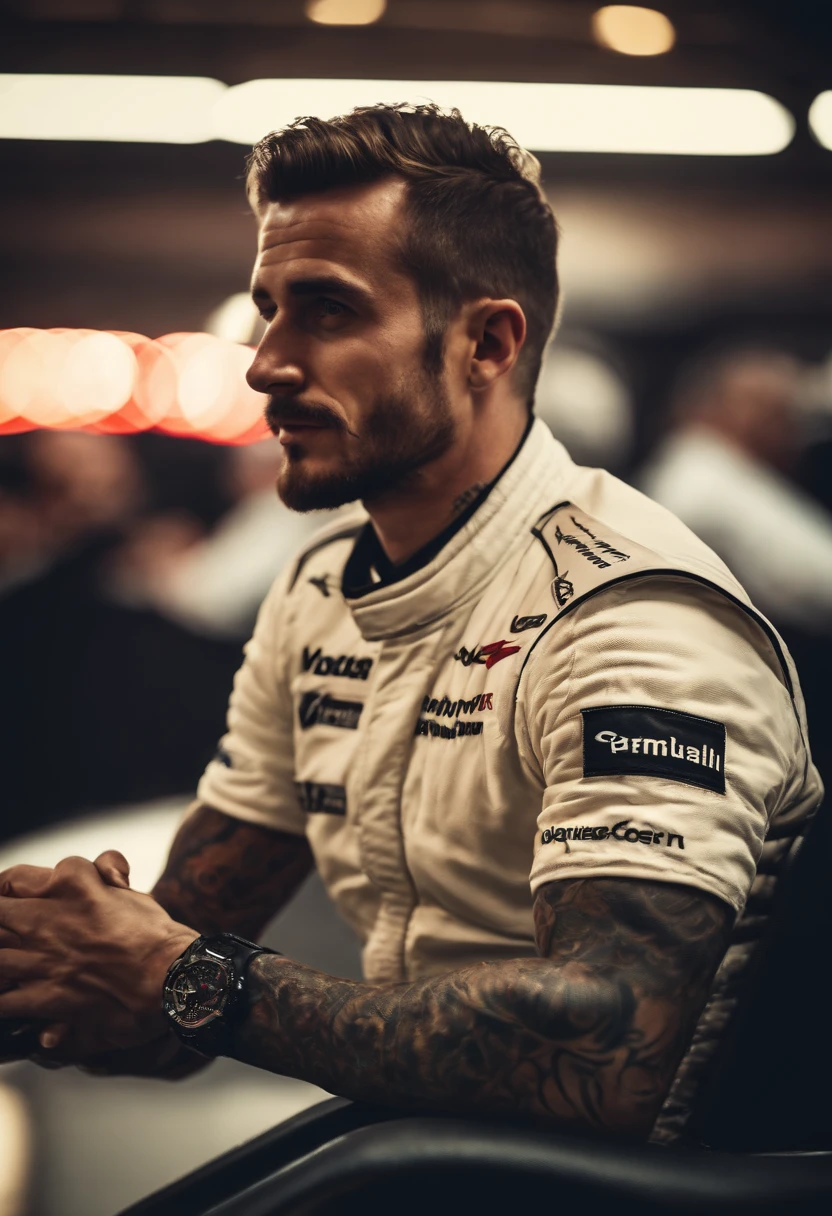 Formula 1 driver man, Tattoos on the arm