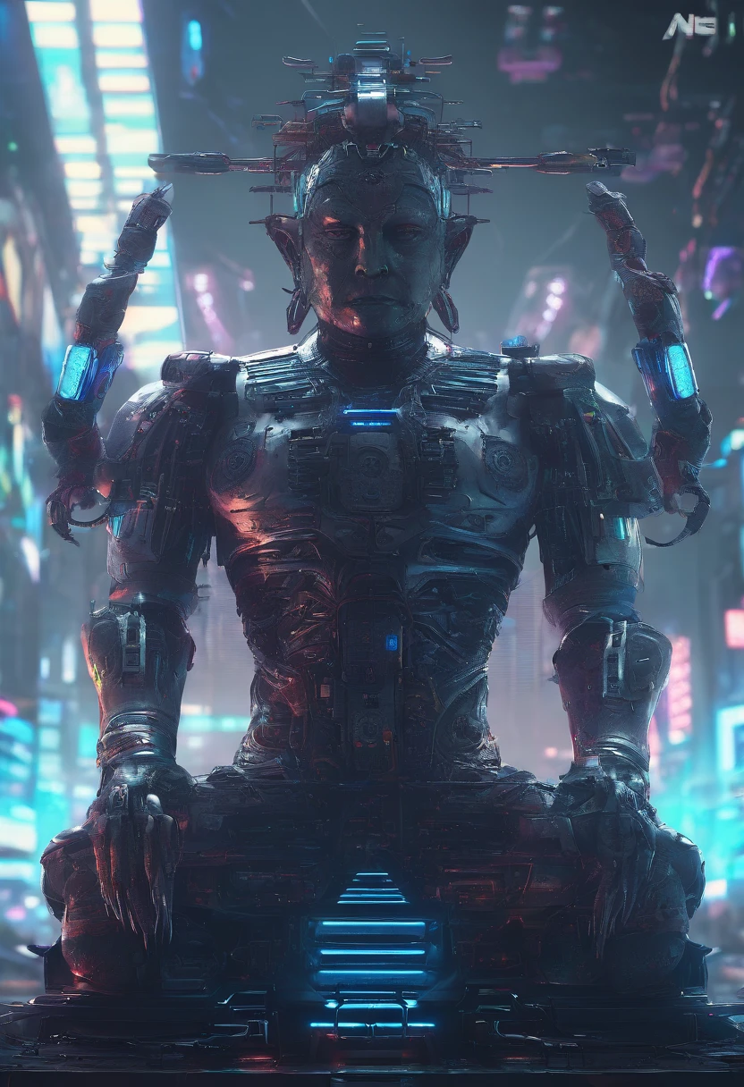 Super giant mechanical Buddha statue,Adoring crowds,In steampunk style,super-fine,8K,Works of masters,Meticulous mechanical depiction,OC renderer,