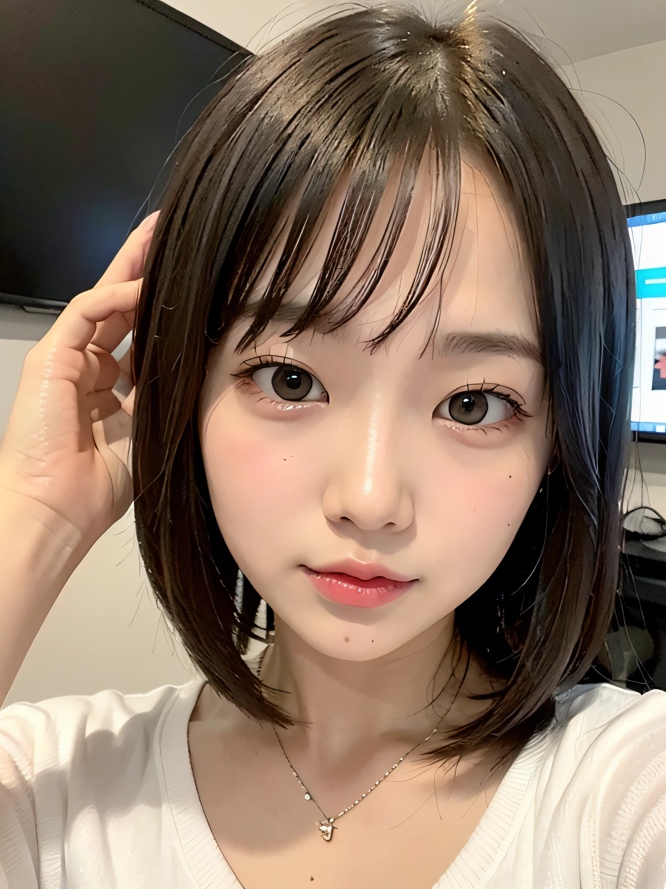 Put your head and face on the screen too