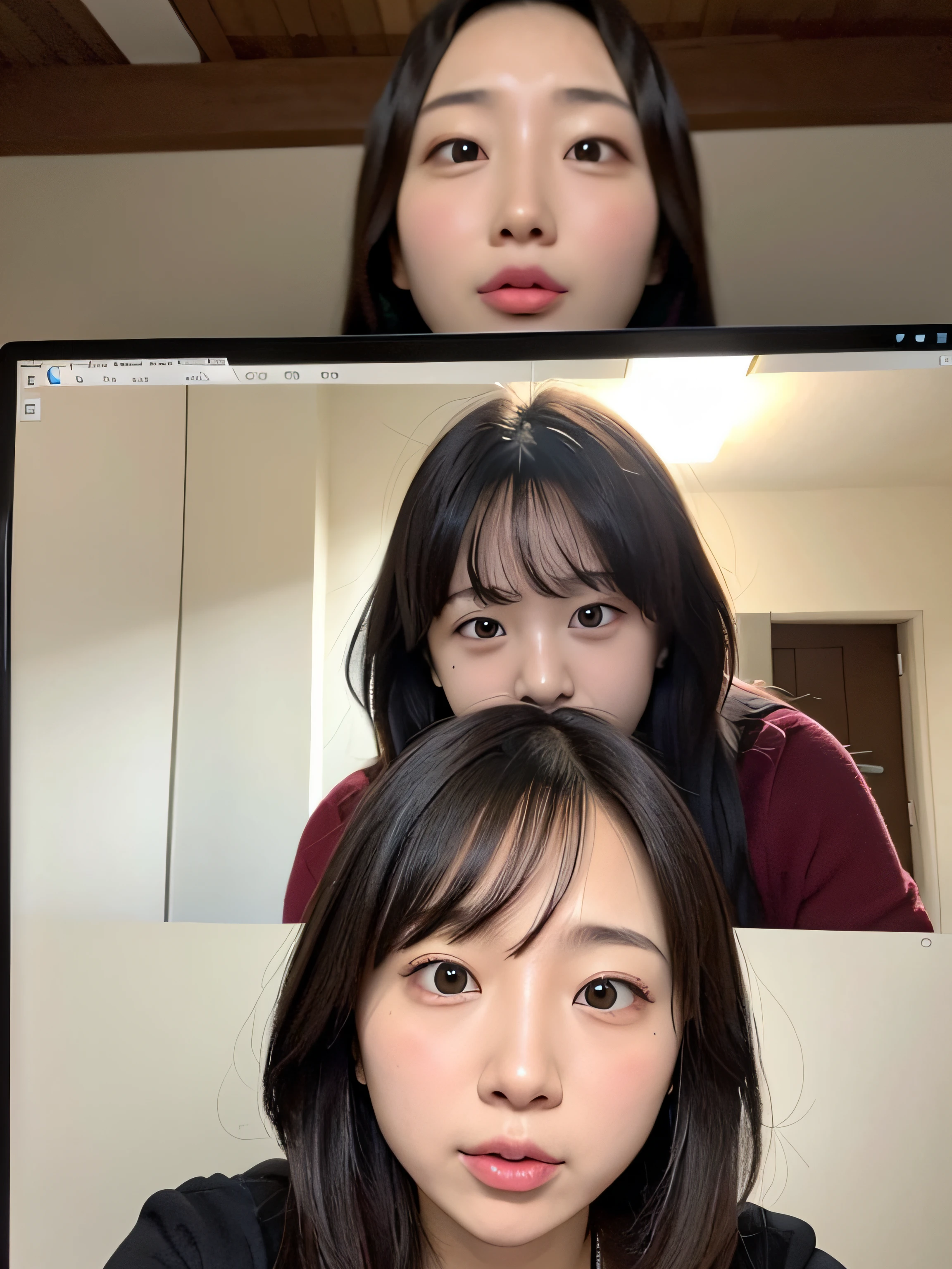 Put your head and face on the screen too