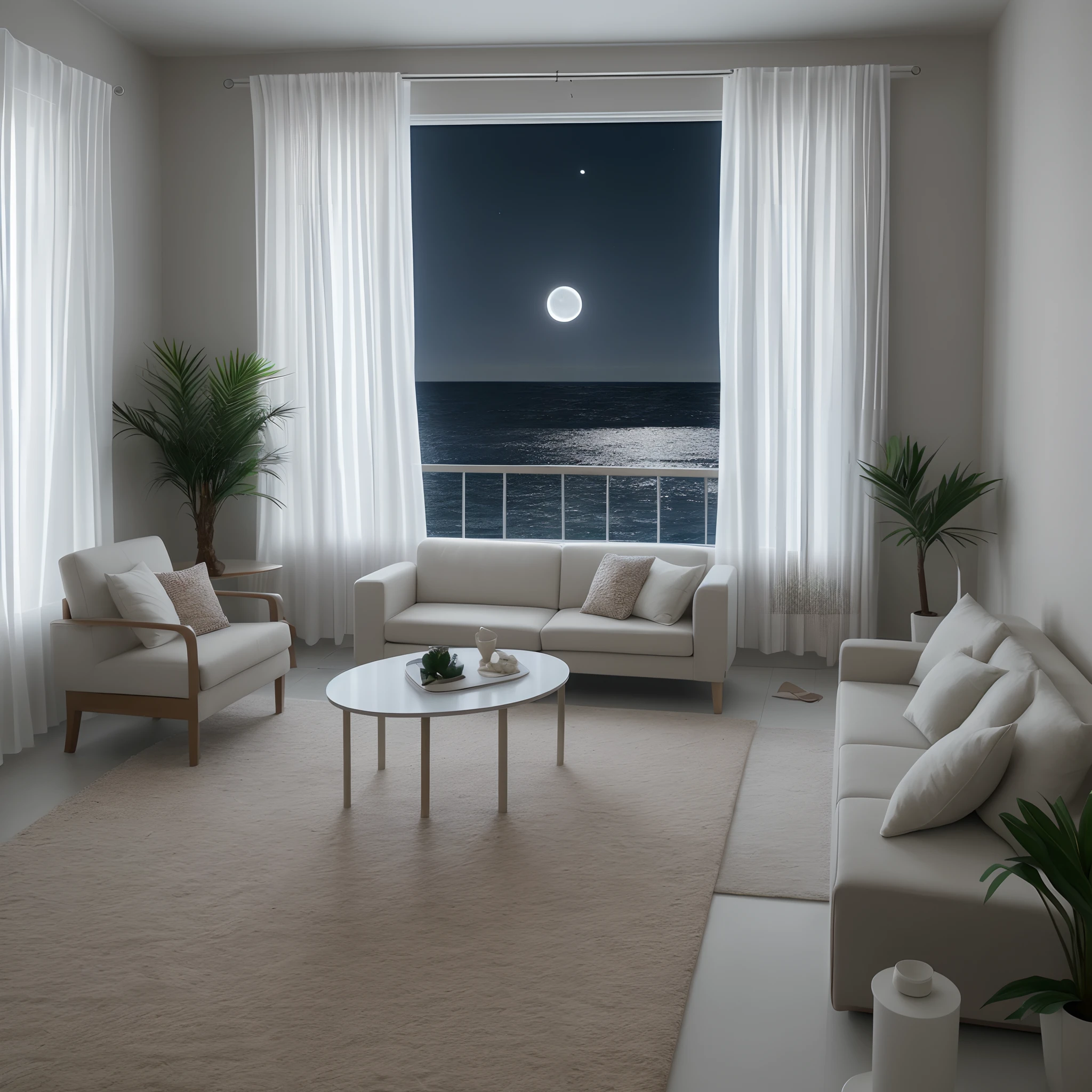 Prompts
Copiar prompts
Um apartamento de frente para o mar, Panoramic view of the silver moon over the sea, part of the apartment as furniture from the living room and in the window soft breeze on the white curtain and on the moon background over the sea, mesa de jantar para casal, Romantic setting with a wealth of details, luz ambiente, 8k sharp image