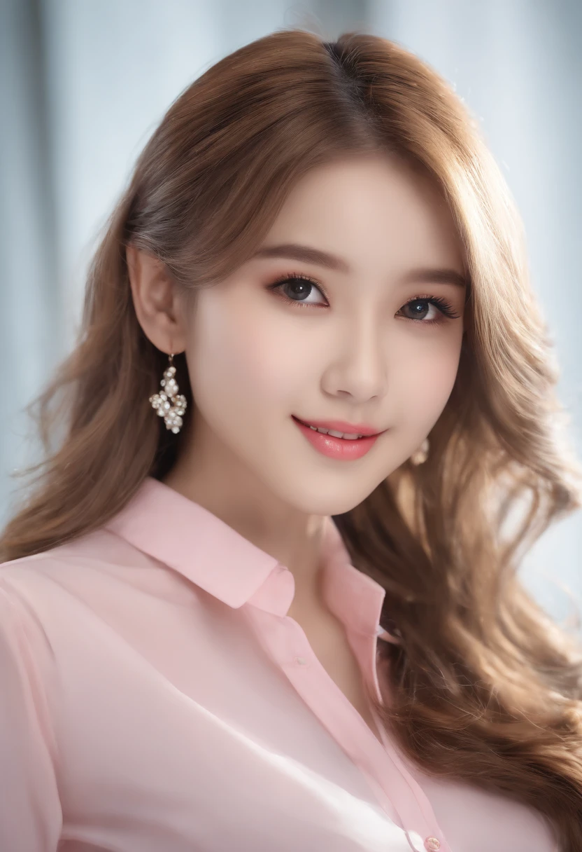 full body "(best quality,highres),(realistic),(studio lighting),(portrait),(16-year-old) cute girl,(reporter),(professional),(vivid colors),(detailed eyes, lips),(studio-type),(journalist),(microphone),(professional attire),(confident smile),(dynamic pose),(neutral background),(bright, energetic atmosphere)"16 years cute reporter (high quality,4k,8k,highres,masterpiece:1.2),beautiful detailed eyes,beautiful detailed lips,long hair,uniform, ((( girls))),girl with long hair in casual dress sitting on a studio , gesture,Mare hair,professional,vibrant colors,soft lighting,subtle shadows,messy bun, Mare hair light breeze,stunning graceful posture,confident expressions,expressive eyes,curvy eyelashes,subtle blushing,sparkling highlights,sharp details,soft skin,precise shading,luminous atmosphere,dynamic composition,sublime artwork, small round eyes, Chinese teen, glossyk lips, alluring cute smile, k pop looks, full body complete anatomy