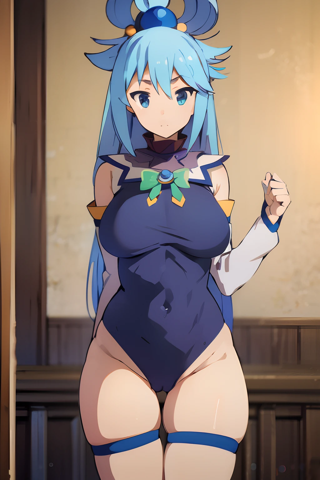 (masterpiece), best quality, expressive eyes, perfect face, Aqua, optimism face, optimism, sexy body, tight clothes