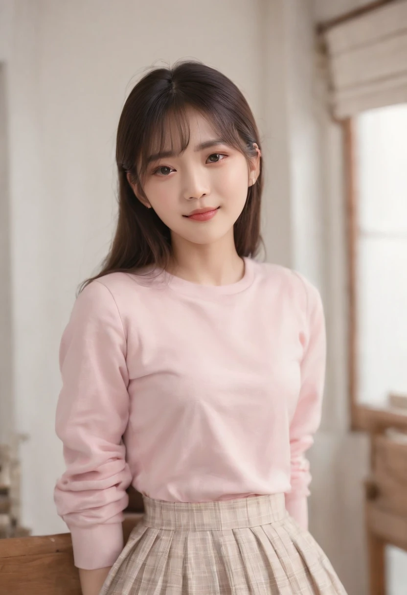 Pastry Chef、Long sleeve、(Highest quality)、((Very detailed))、4K、(8K)、masterpiece、Very detailedな、Highest quality、Super Resolution、1 person、Kind Face、Soft Light、RAW quality、Soft Skin、163cm、Cake Shop、Fruit Tart Cake