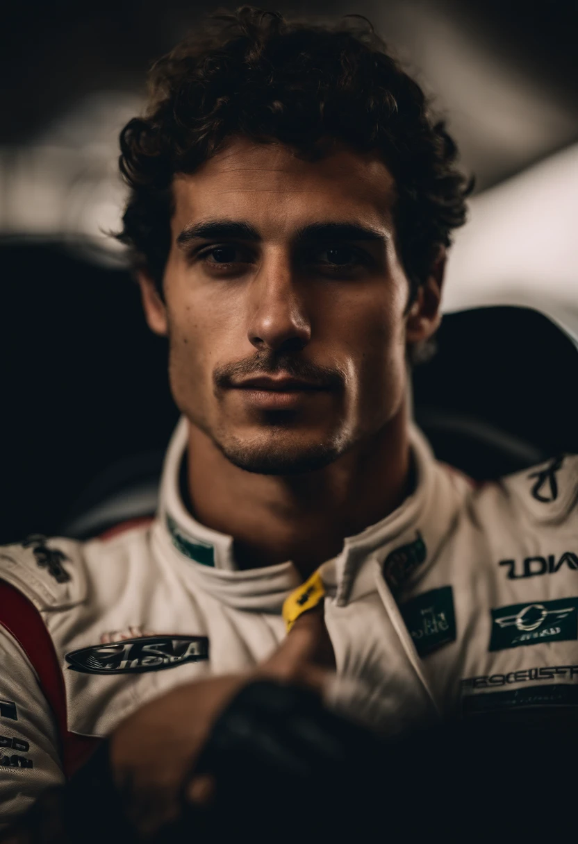 Man Formula 1 Driver, brasileiro, 25 anos, Tatuagens, sorrindo pra foto