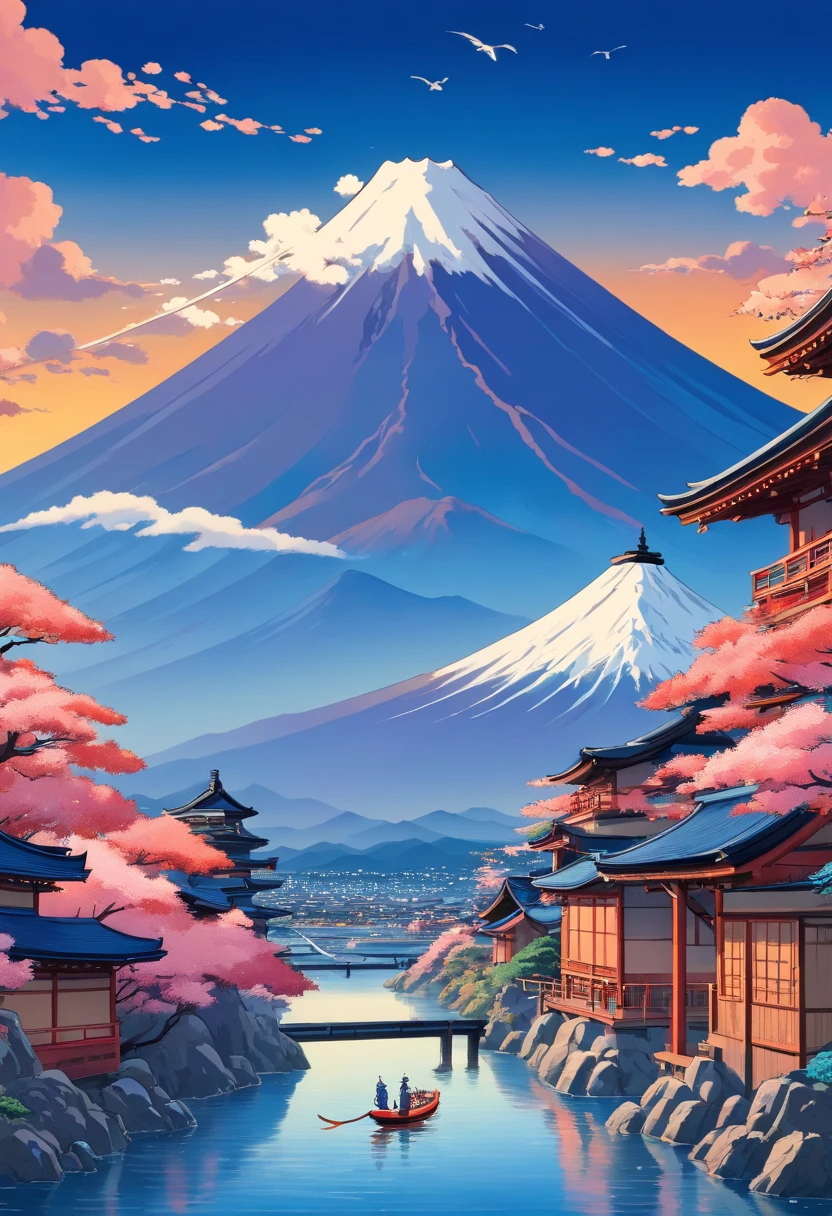 ukiyoe painting　Katsushika Hokusai　Mare　Mt fuji