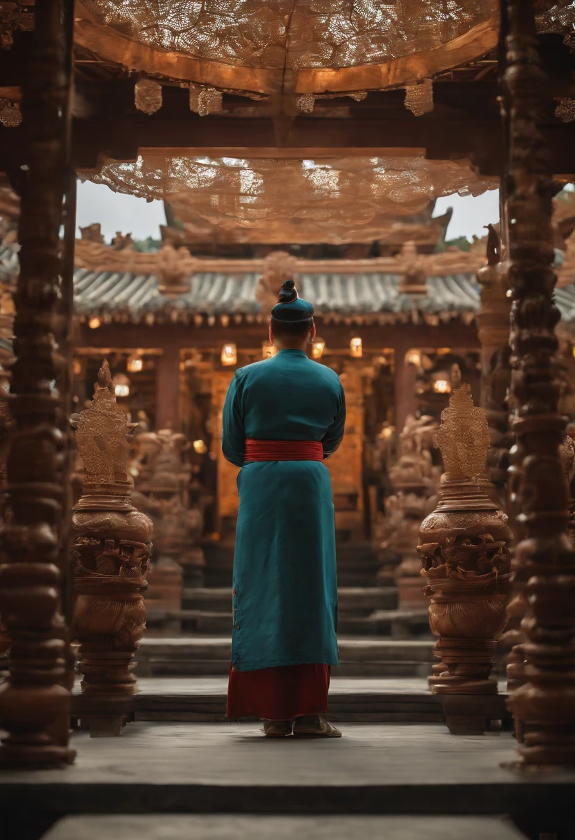 Traditional Chinese characteristics - Xuanwu culture,The majestic (masterpiece, vibrant, creative, bes quality), a huge castle on a giant octopus, walking across the land, fantasy art, intricate and highly detailed, cloud, blue sky, (ray tracing, global illumination)