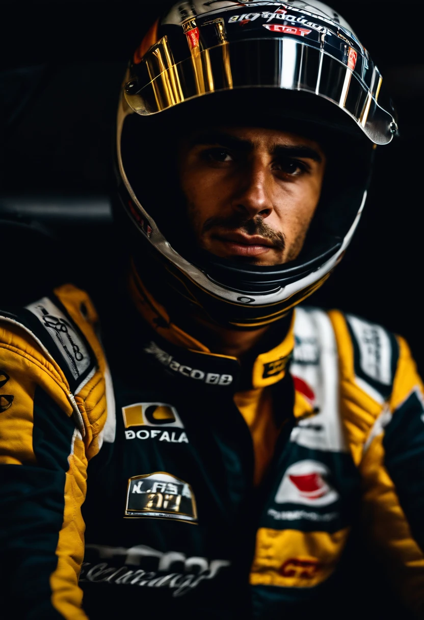 Colombian Formula 1 Man Driver, 28 anos, cavanhaque, tatuagens