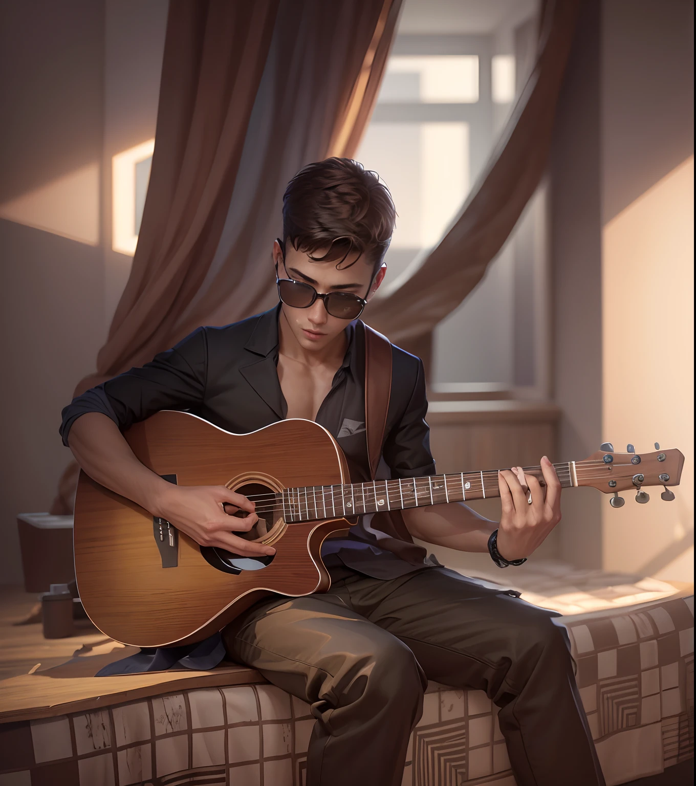 Handsome boy ultra realistic,-v4
