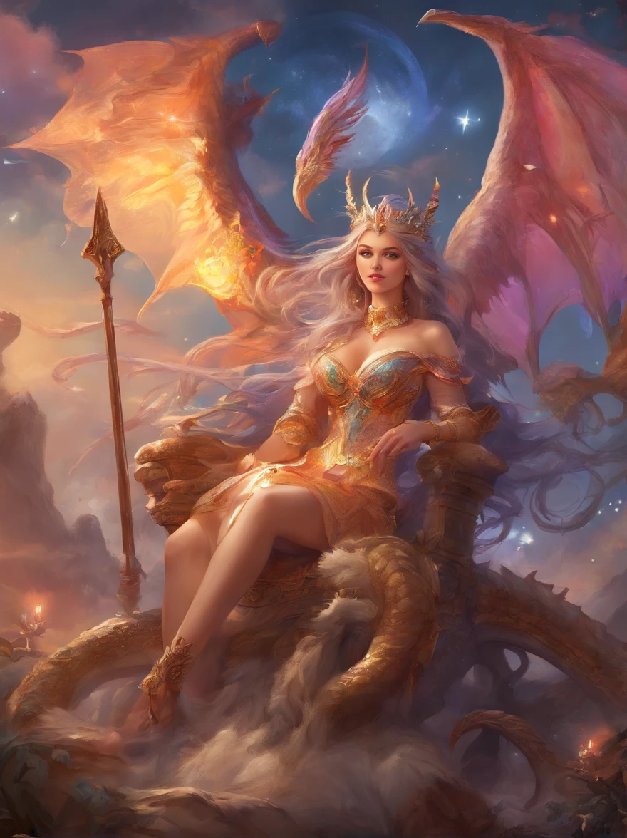 (master-piece), (Very detail), (high-detail),
full entire body, Center image, Looking at the audience, Dynamic posturing,
Cute Girls Realistic, complex, striking faces Colorful big breasts
Sitting on a dragon throne adorned with skulls.