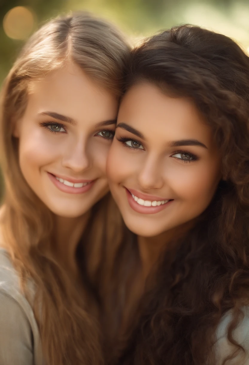 ((( 2 girls, ))) ultra realistic, cute smile, beautiful face