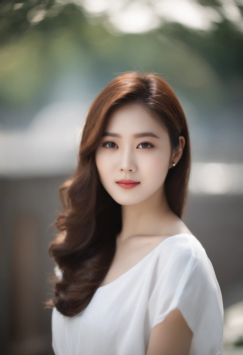 a close up of a woman in a white shirt posing for a picture, Beautiful Asian Girl, Korean Girl, girl cute-fine-face, Asian Girl, young cute wan asian face, beautiful Korean women, sakimichan, Gorgeous young Korean woman, 奈良美智, Young Asian Girl, Beautiful young Korean woman