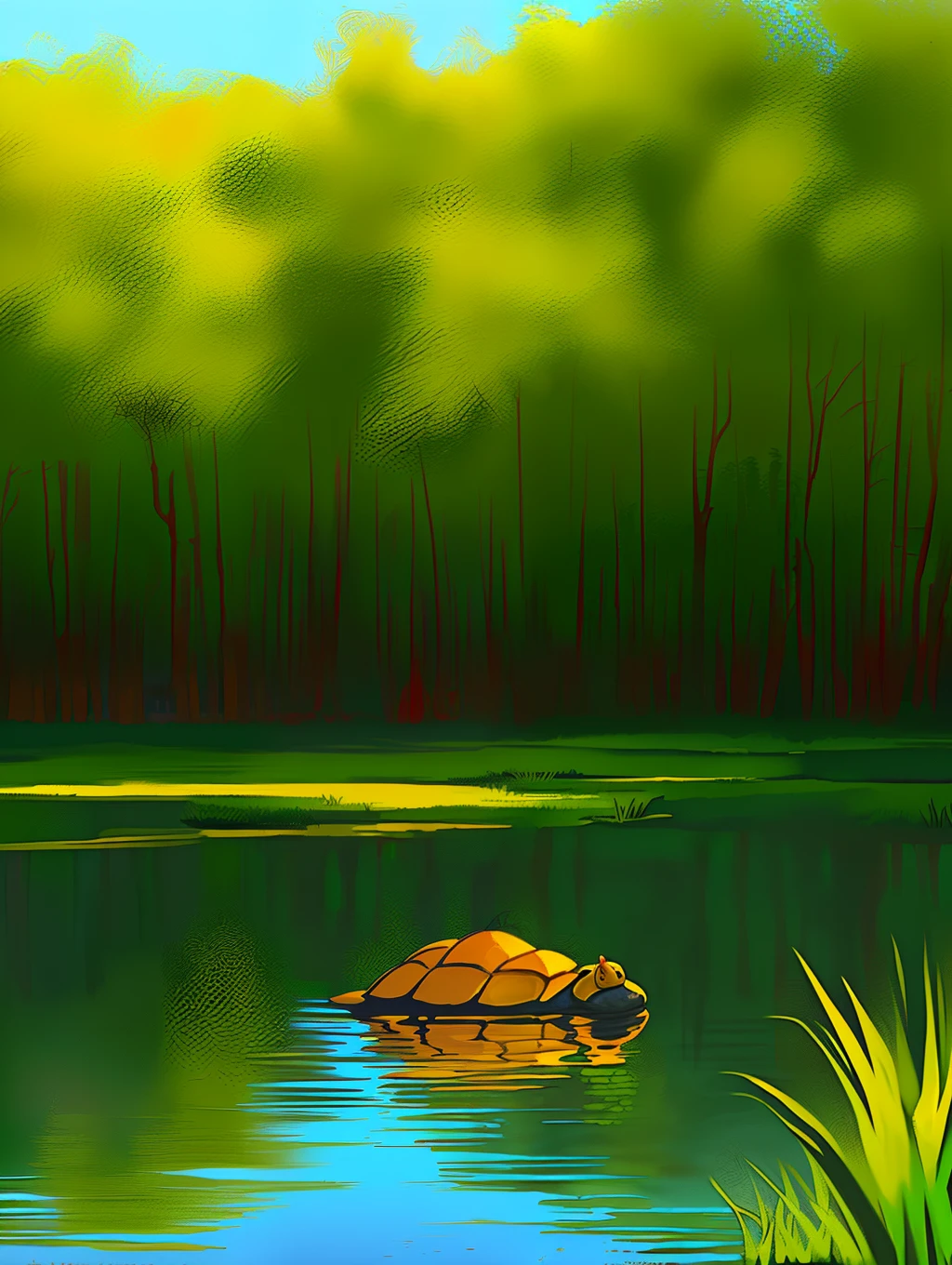 Hoan Kiem Lake with Elongated Tortoise