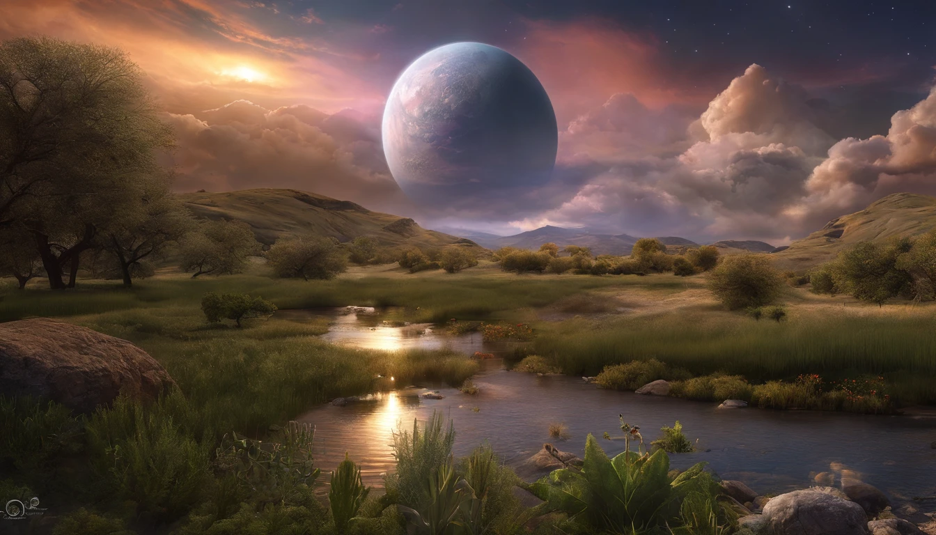 Hermoso espacio con misteriosos planetas amarillos,Tendencias en la Artstation,rico colorido,un detallado,intricada,16k,Romanticismo lain,Beautiful fantasy scenery,realista y natural,Cielo del Cosmos,Detalle a todo color,naturaleza,High Definition Photography,Hiperrealista fotorrealista,Elementos de la NASA,magica,un detallado,El resplandor,Realismo ultrarrealista