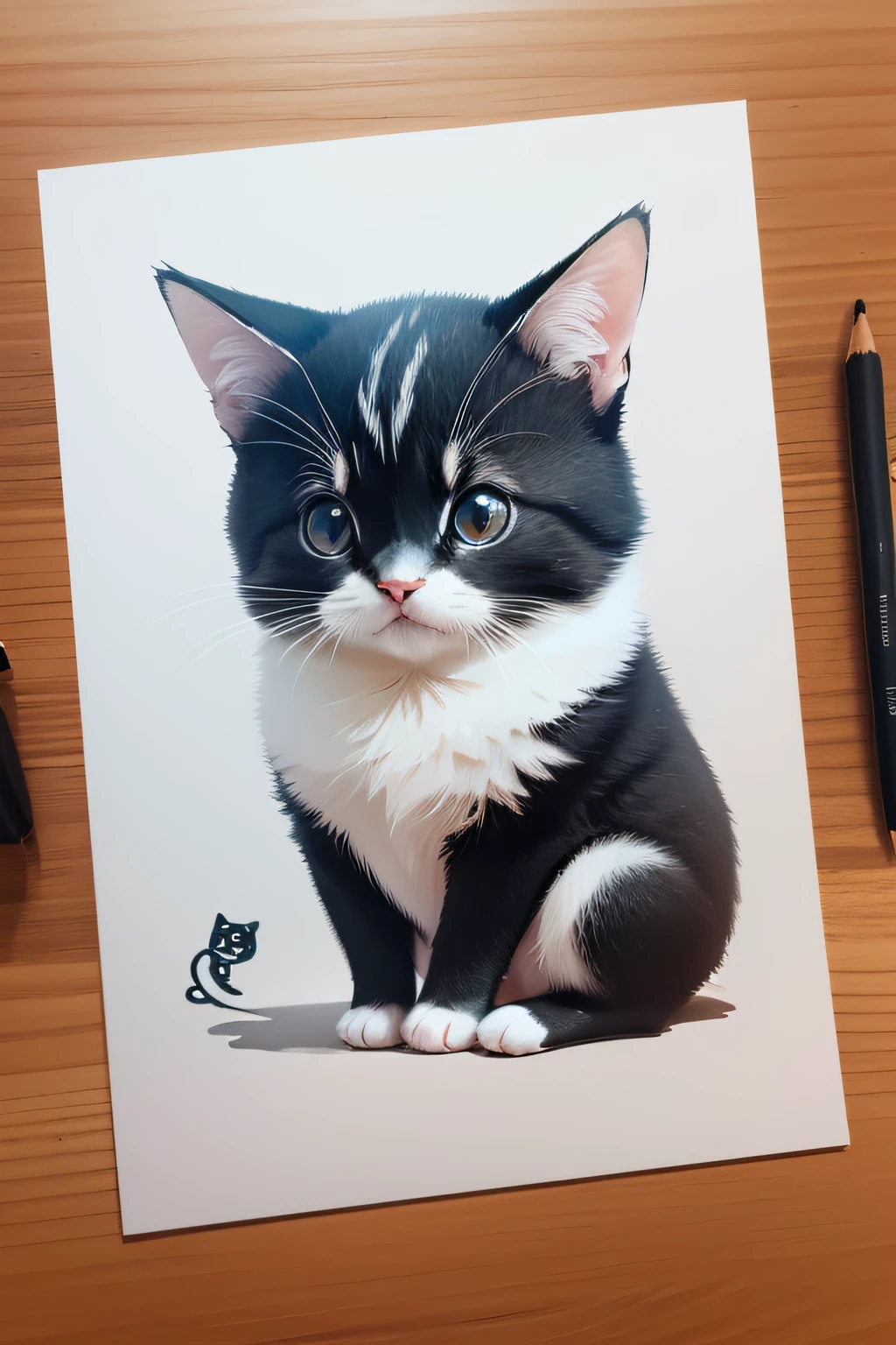 A picture drawn with a single stroke、cute little、animal、