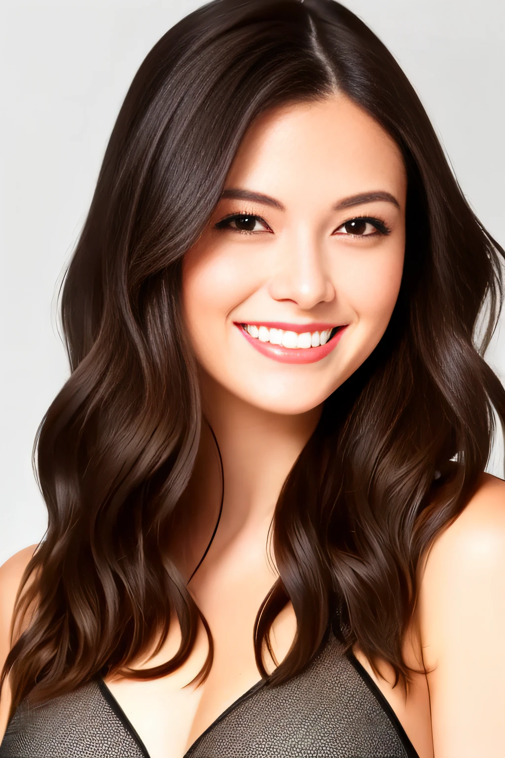 Beautie A smile Gently wavy hair black langerie Brown hair
