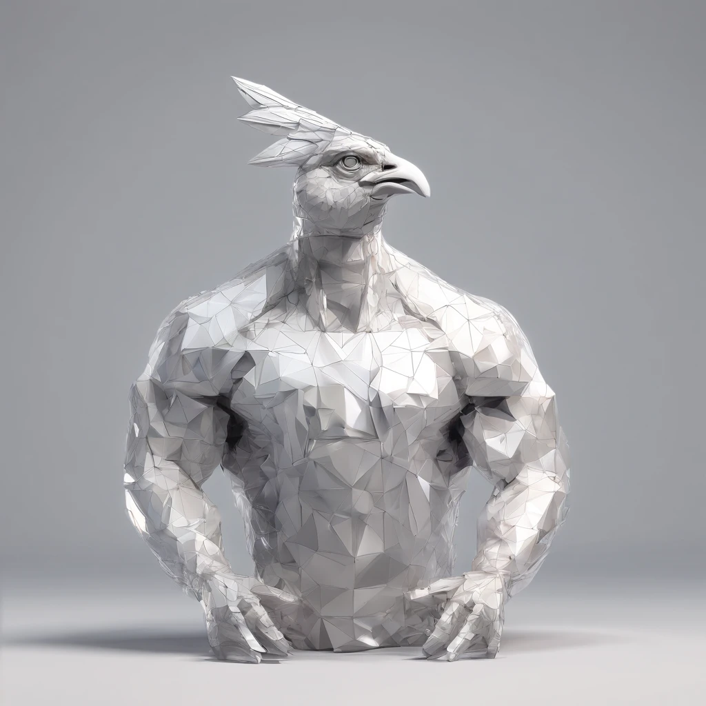 Perfect alignment, body builder、Chickens only the head，Crystal Vase，Rose flower, Wearing sunglasses, cheerfulness, Standing position, Abstract beauty, Centered, Looking at the camera, Facing the camera, Approaching perfection, Dynamic, Highly detailed, Smooth, Sharp Focus, 8K, hight resolution, Illustration, art by carne griffiths and wadim kashin, White background